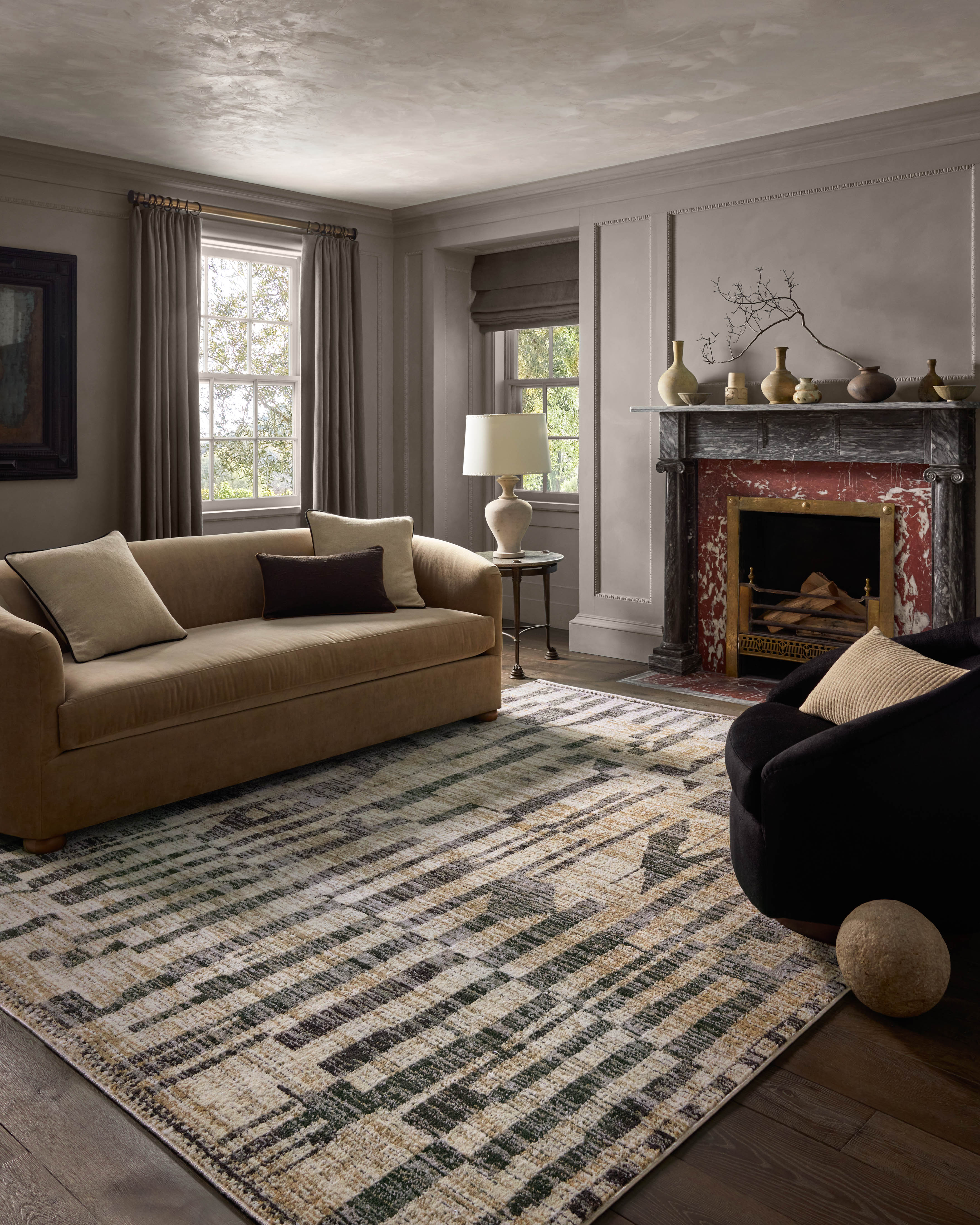 Jeremiah Brent x Loloi Bleecker Beige / Stone Rug RUGS-geometric Loloi