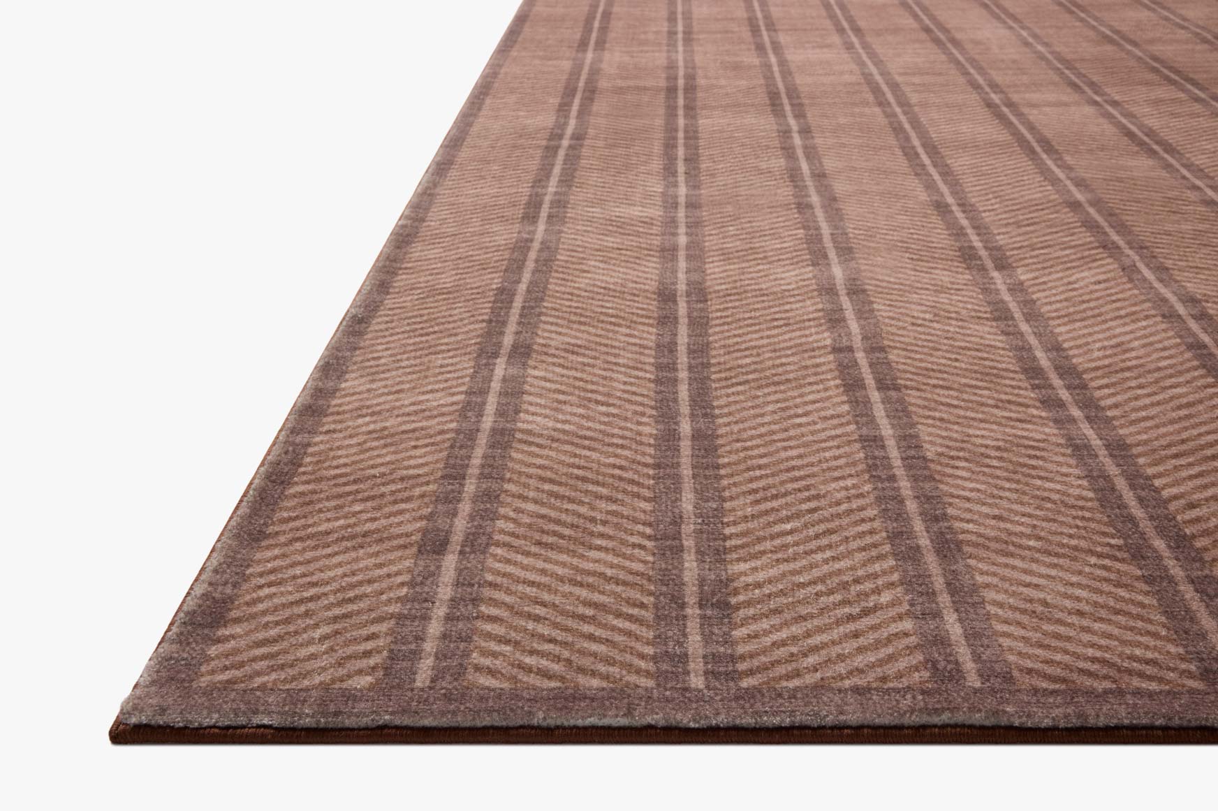 Chris Loves Julia x Loloi Bobby Camel / Plum Rug - Rug & Weave