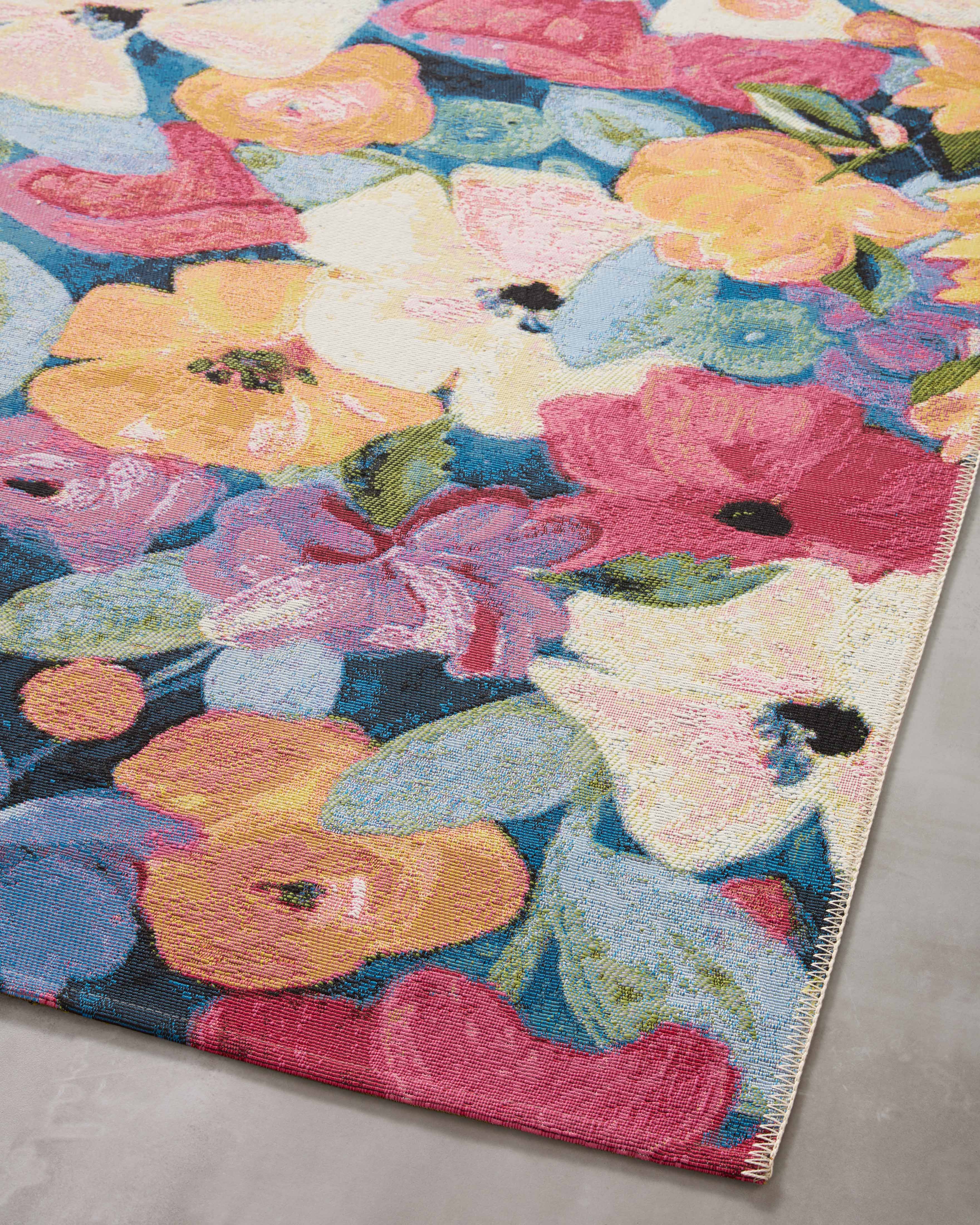 Loloi Botanical Navy / Multi Rug RUGS - synthetic Loloi