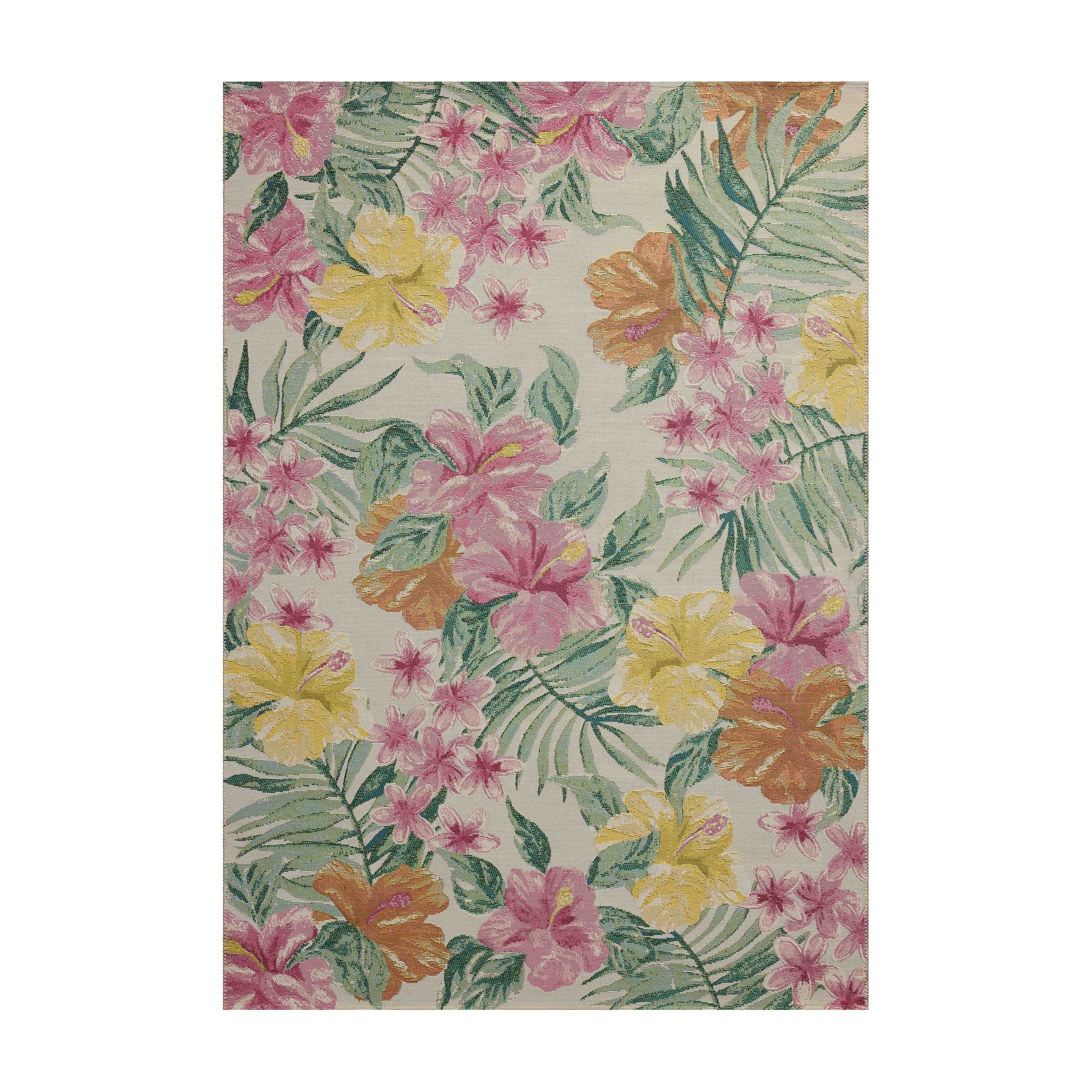 Loloi Botanical Ivory / Sunrise Rug, 18" x 18"