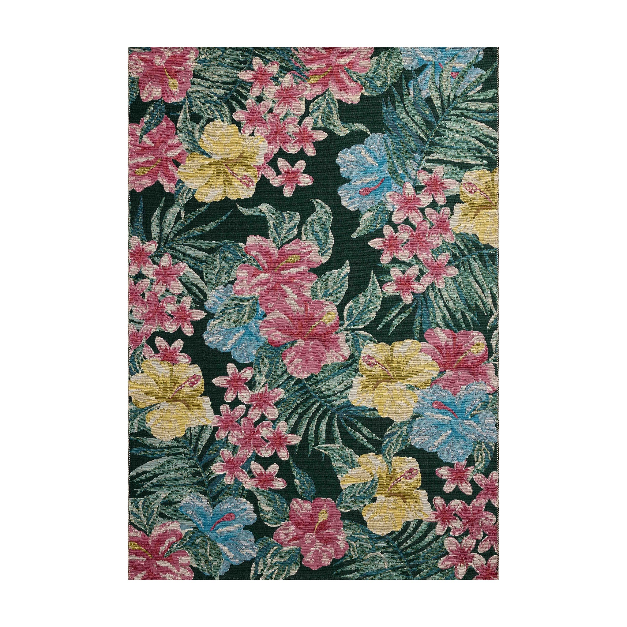 Loloi Botanical Midnight / Multi Rug, 18" x 18"