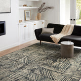 Loloi Bowery Midnight / Taupe Rug Loloi