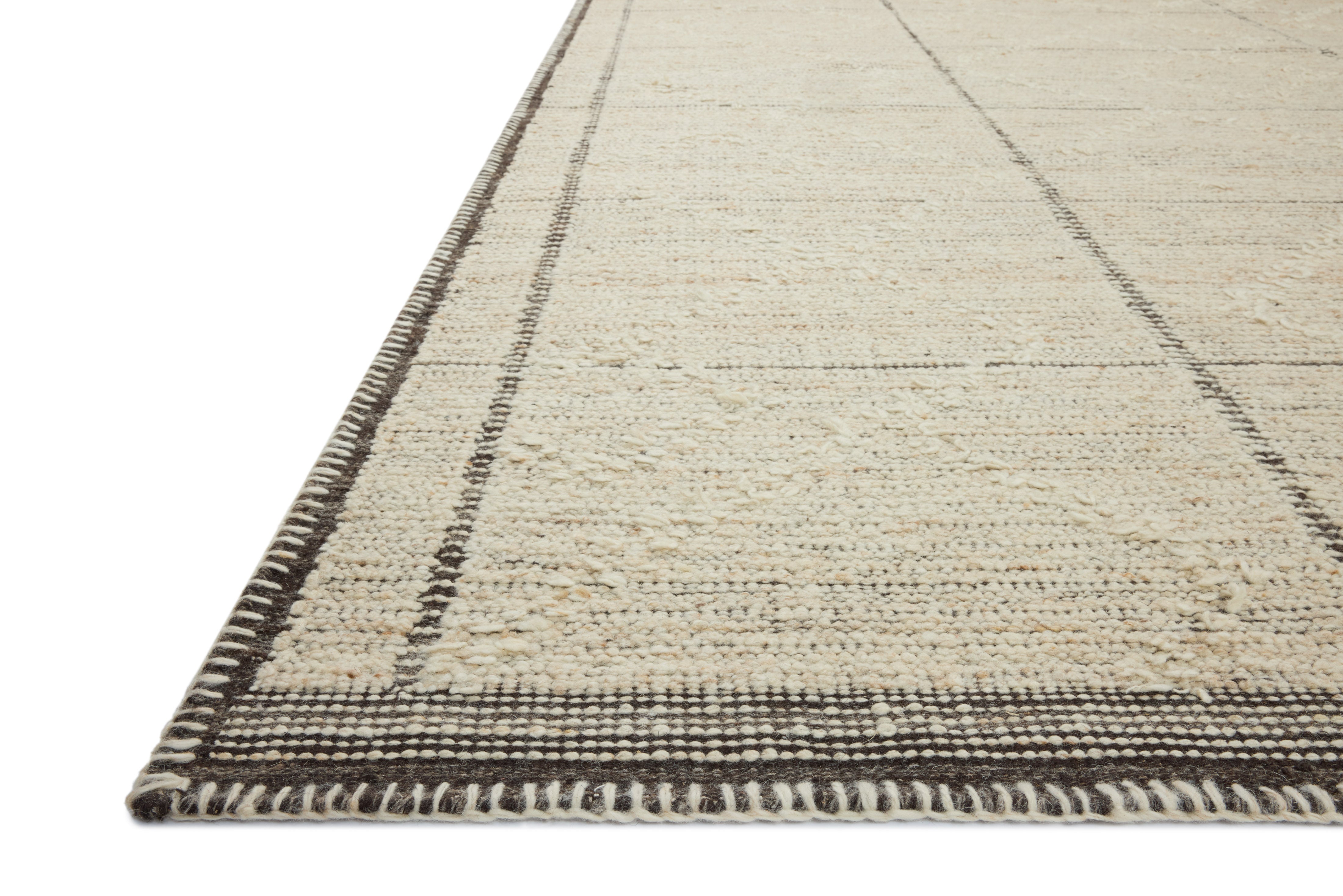 Amber Lewis x Loloi Bowie Ivory / Mocha Rug RUGS - wool Loloi