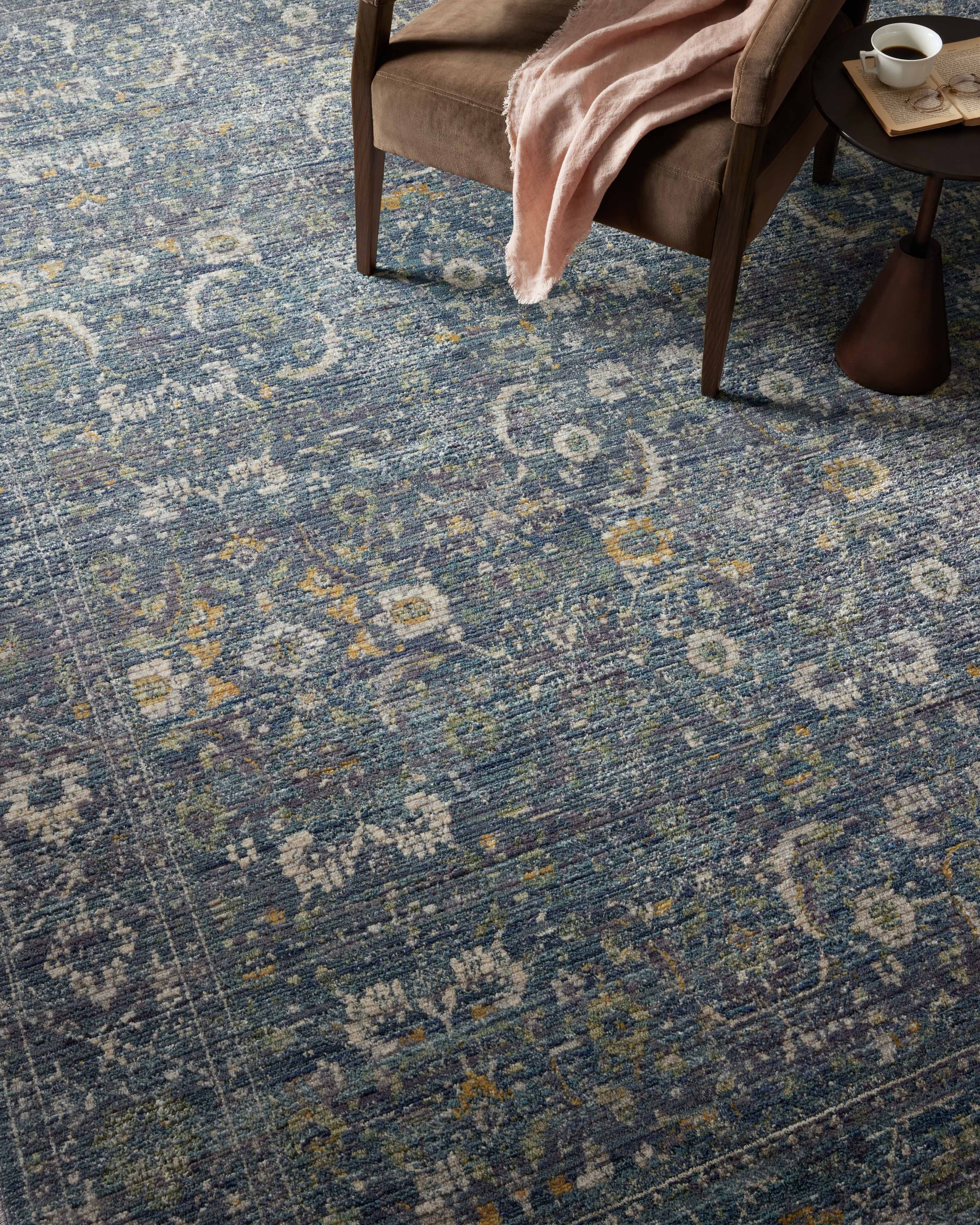 Jean Stoffer x Loloi Bradbury Ocean / Gold Rug 0-patterned rugs Loloi