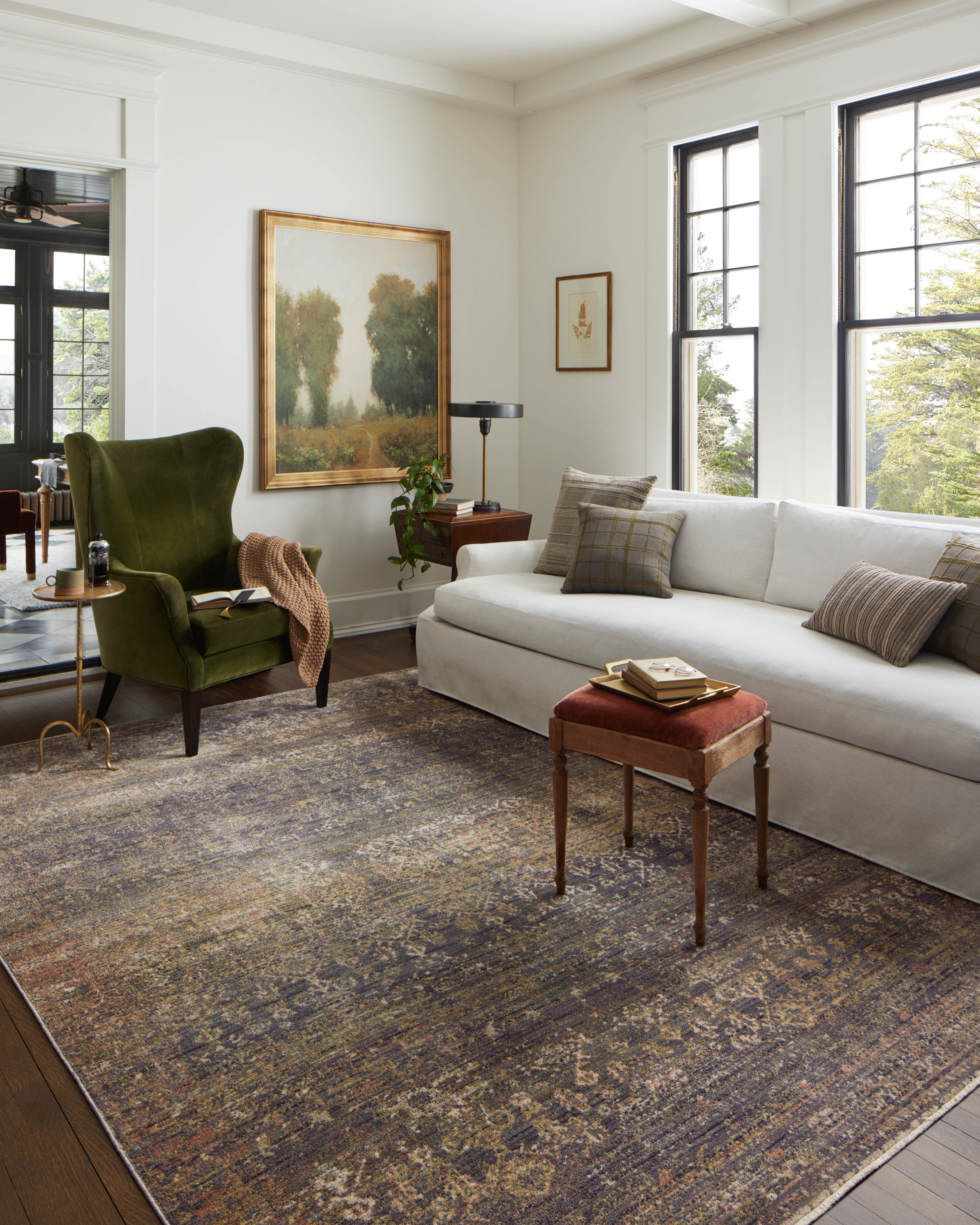 Jean Stoffer x Loloi Bradbury Ink / Multi Rug 0-patterned rugs Loloi