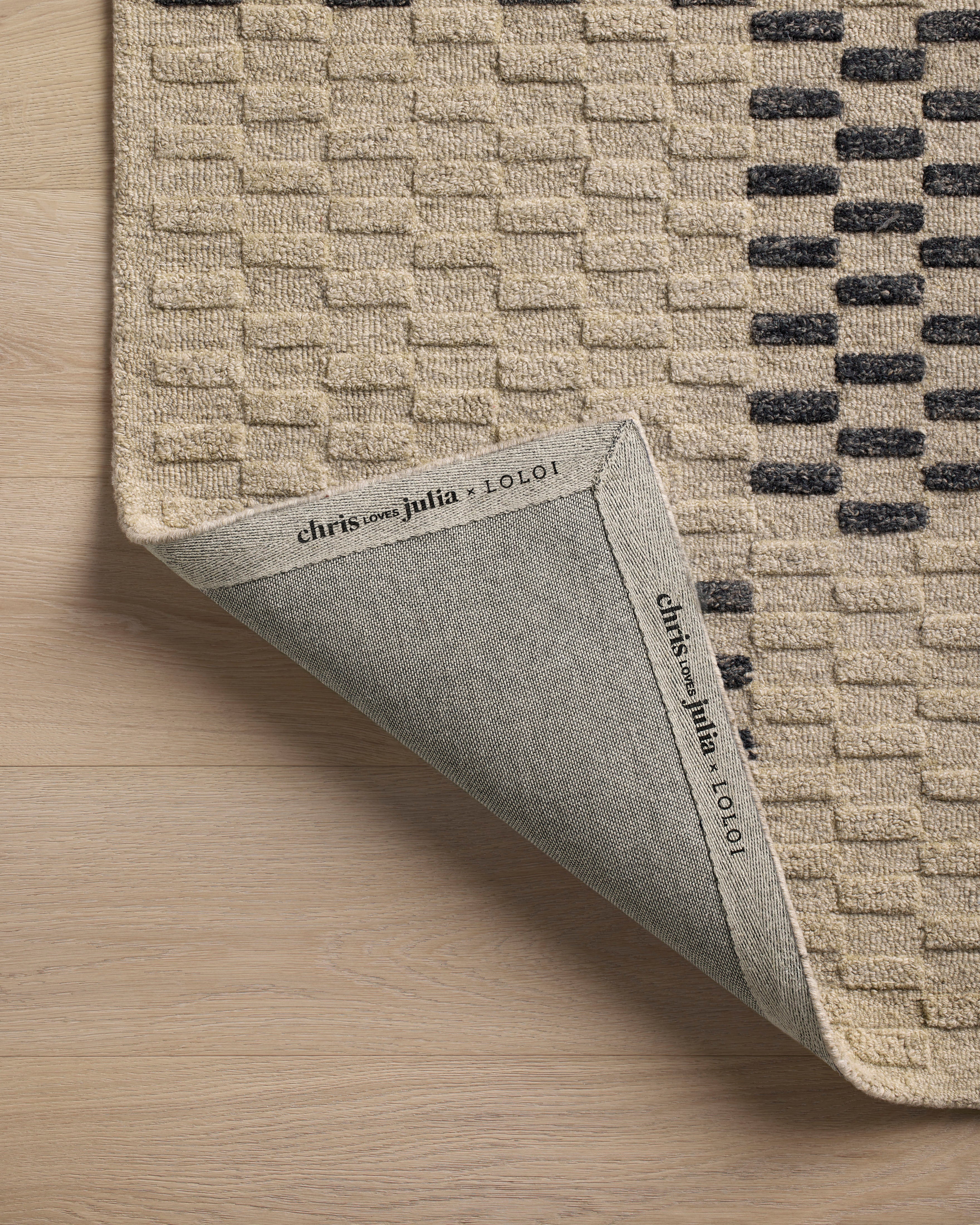 Chris Loves Julia x Loloi Bradley Beige / Midnight Rug 0-RUGS-wool Loloi