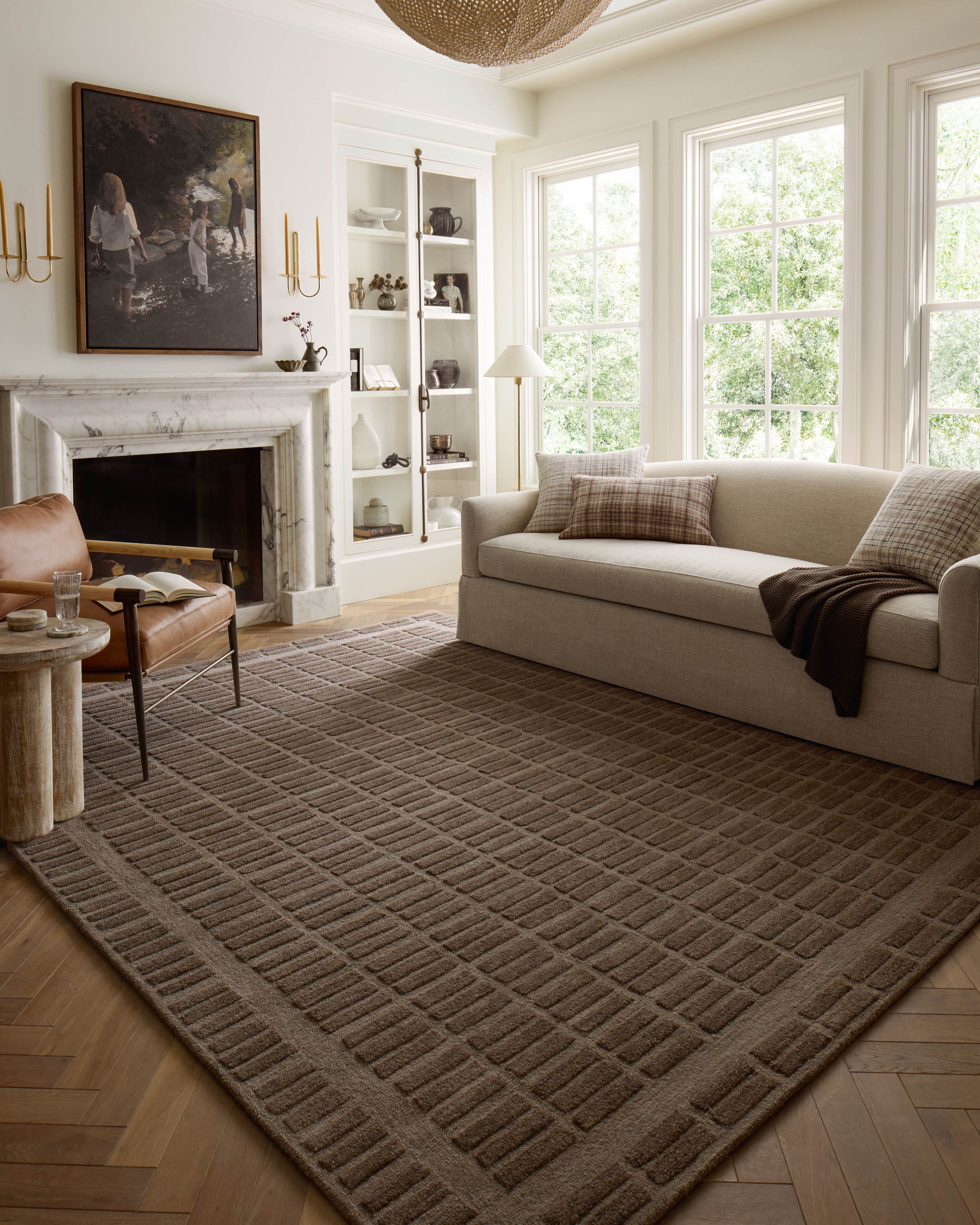 Chris Loves Julia x Loloi Bradley Cocoa / Cocoa Rug RUGS - wool Loloi