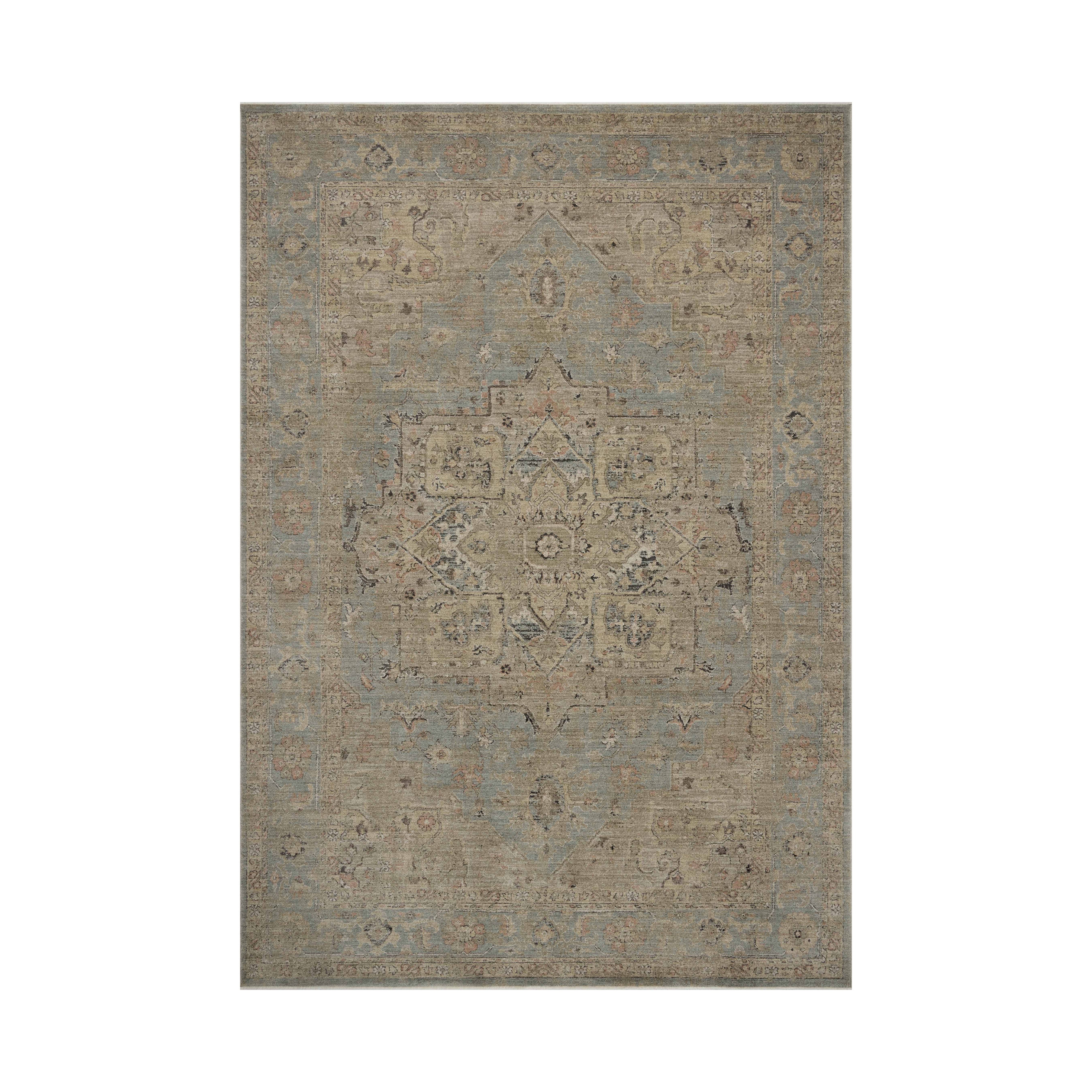 Loloi Briar Sky / Moss Rug RUGS - synthetic Loloi 18" x 18" sample