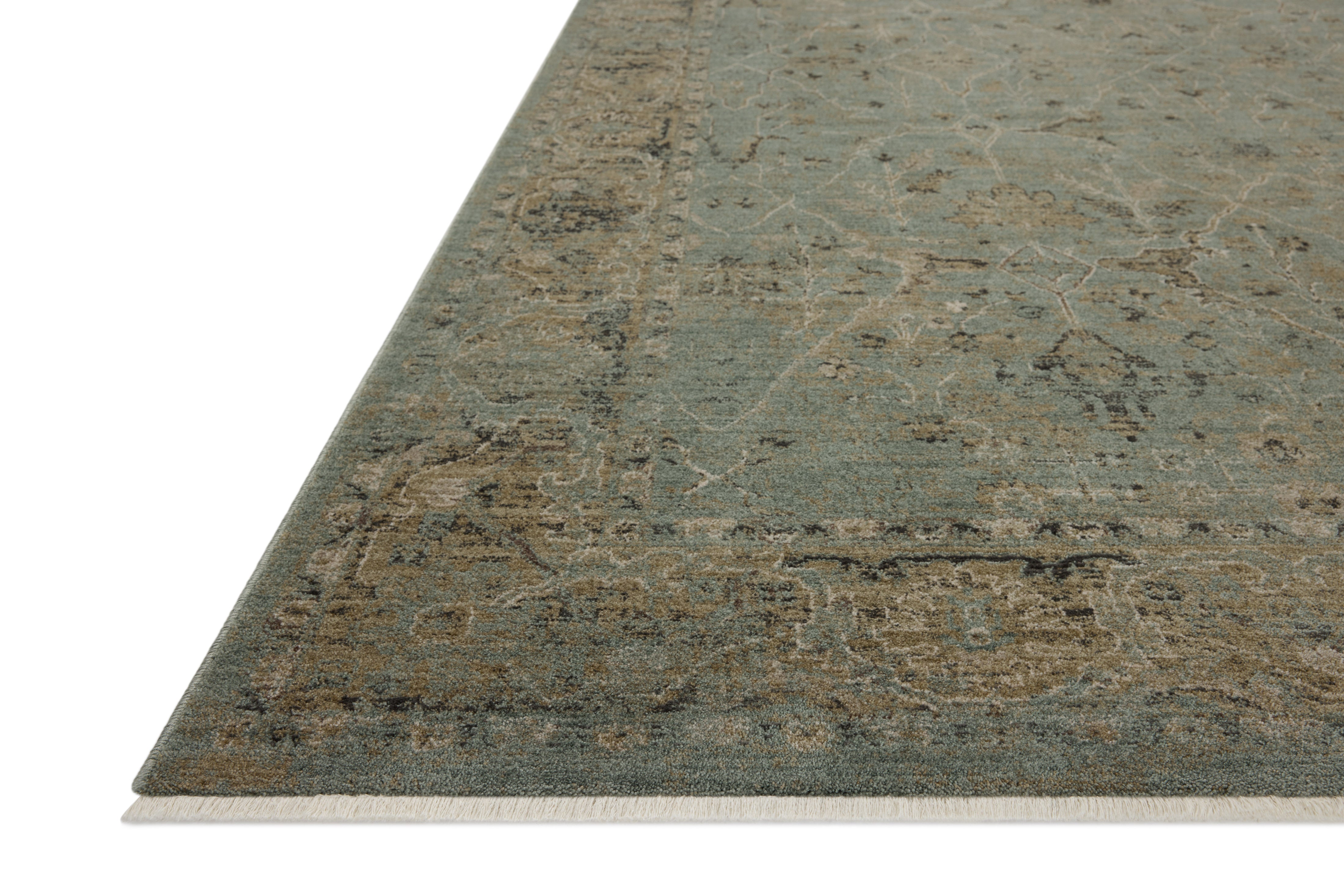 Loloi Briar Aqua / Olive Rug RUGS - synthetic Loloi 18" x 18" sample