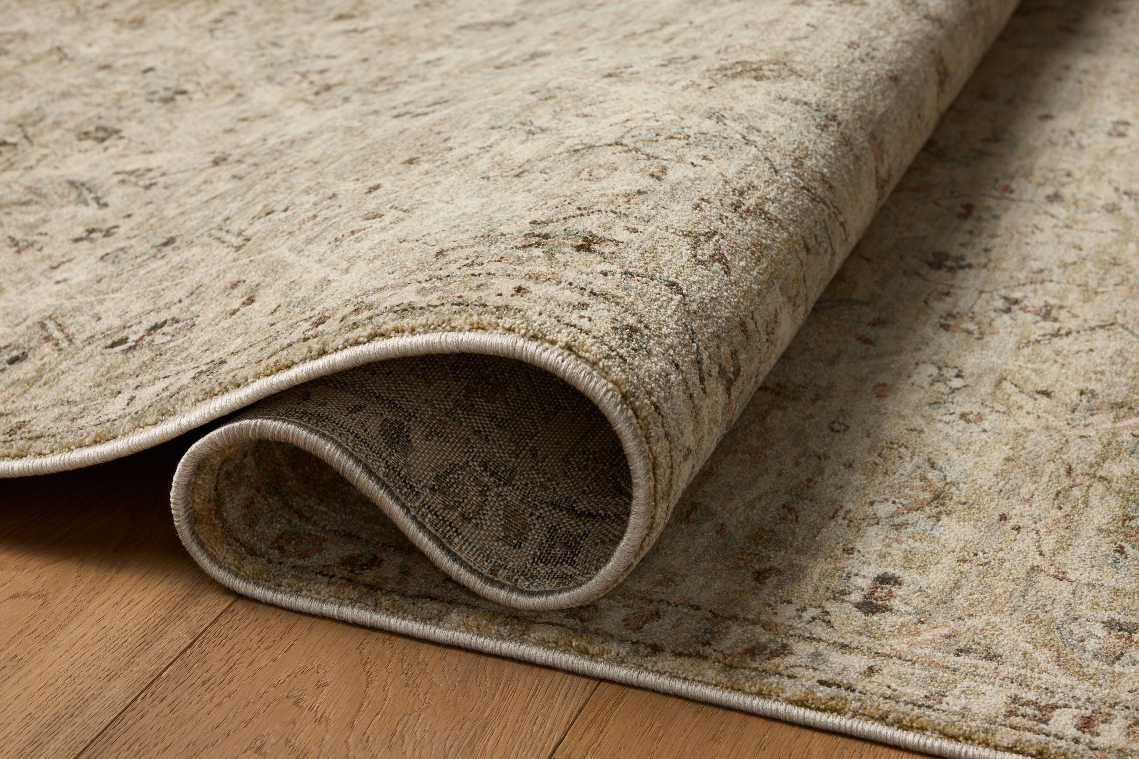 Loloi Briar Silver / Moss Rug RUGS - synthetic Loloi