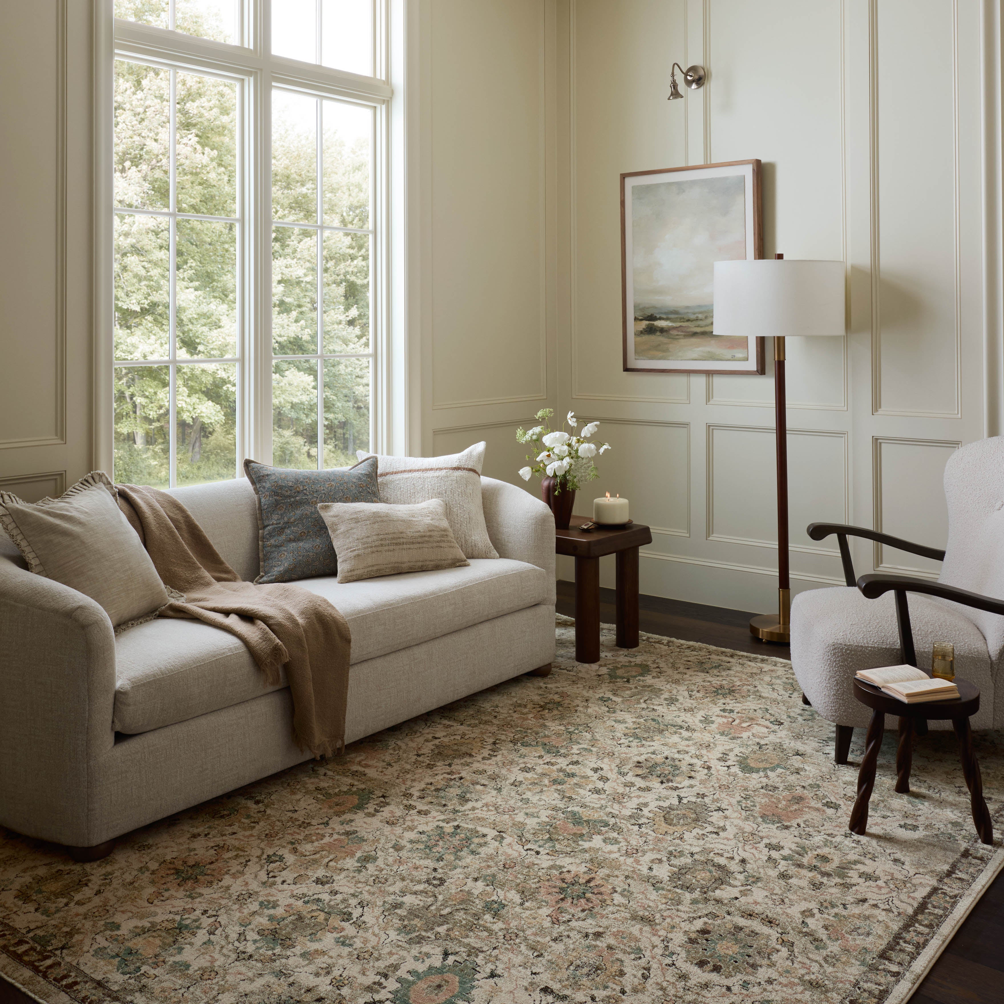 Loloi Briar Ivory / Multi Rug RUGS - synthetic Loloi 18" x 18" sample