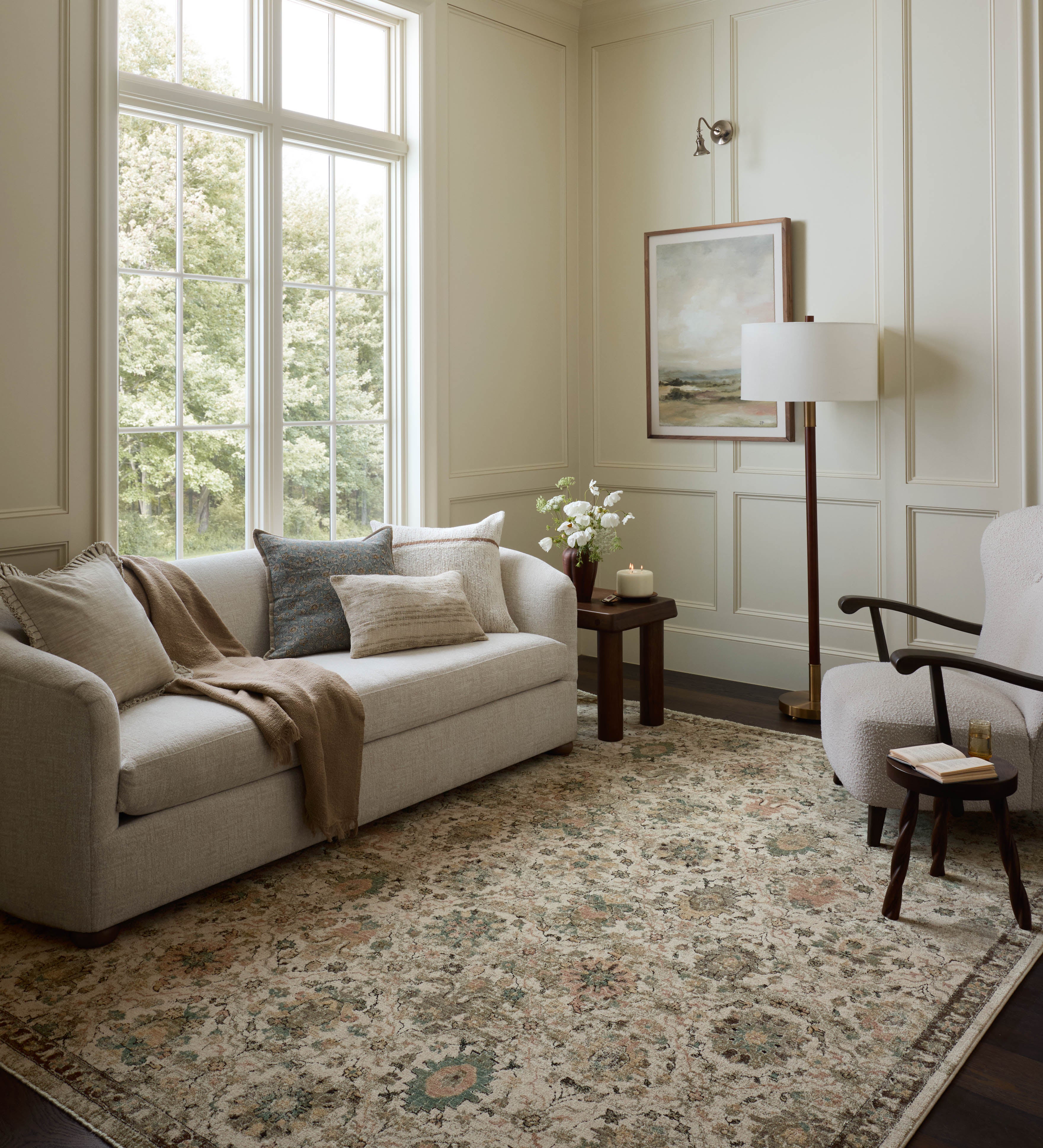 Loloi Briar Ivory / Multi Rug RUGS - synthetic Loloi 18" x 18" sample