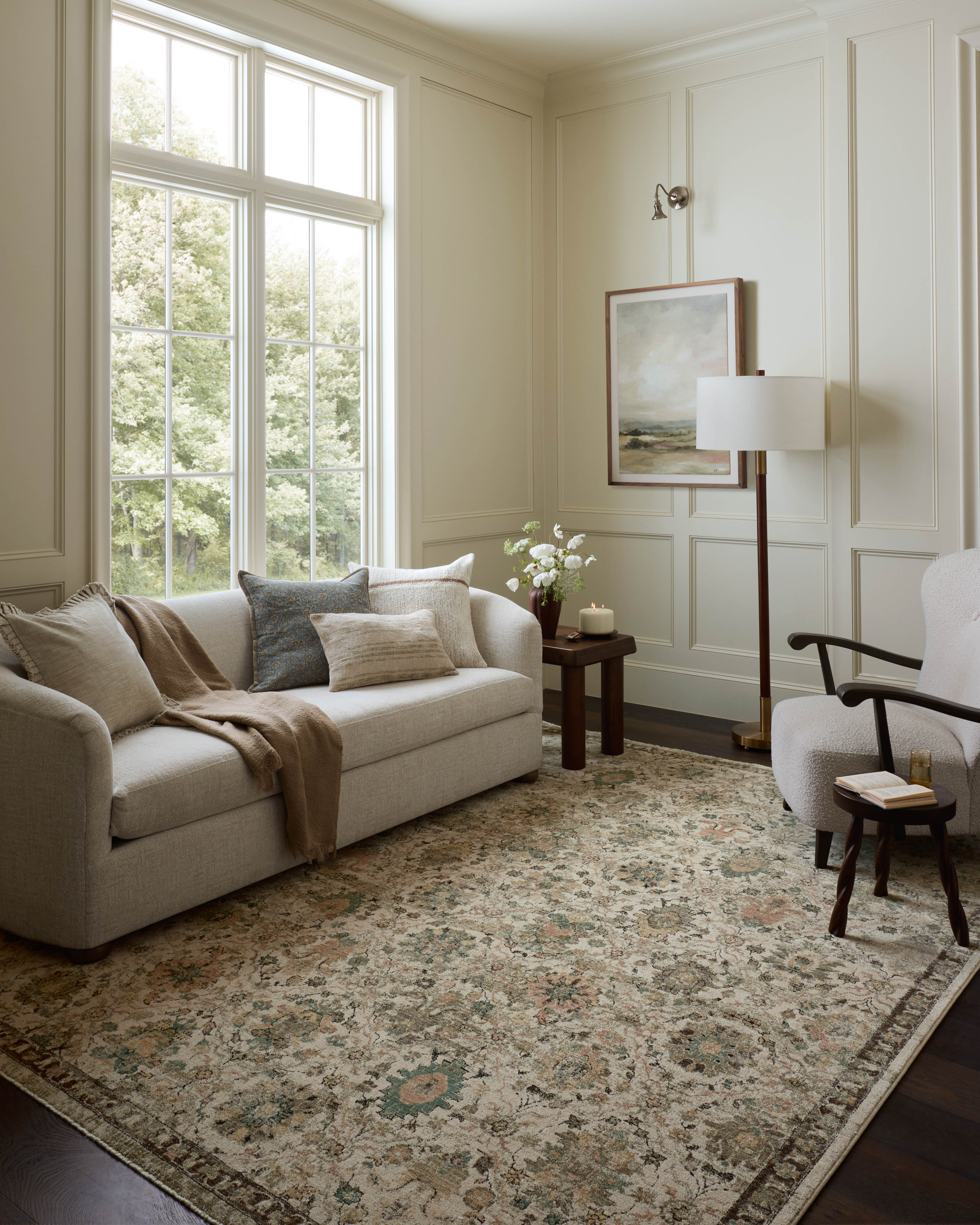 Loloi Briar Ivory / Multi Rug RUGS - synthetic Loloi 18" x 18" sample