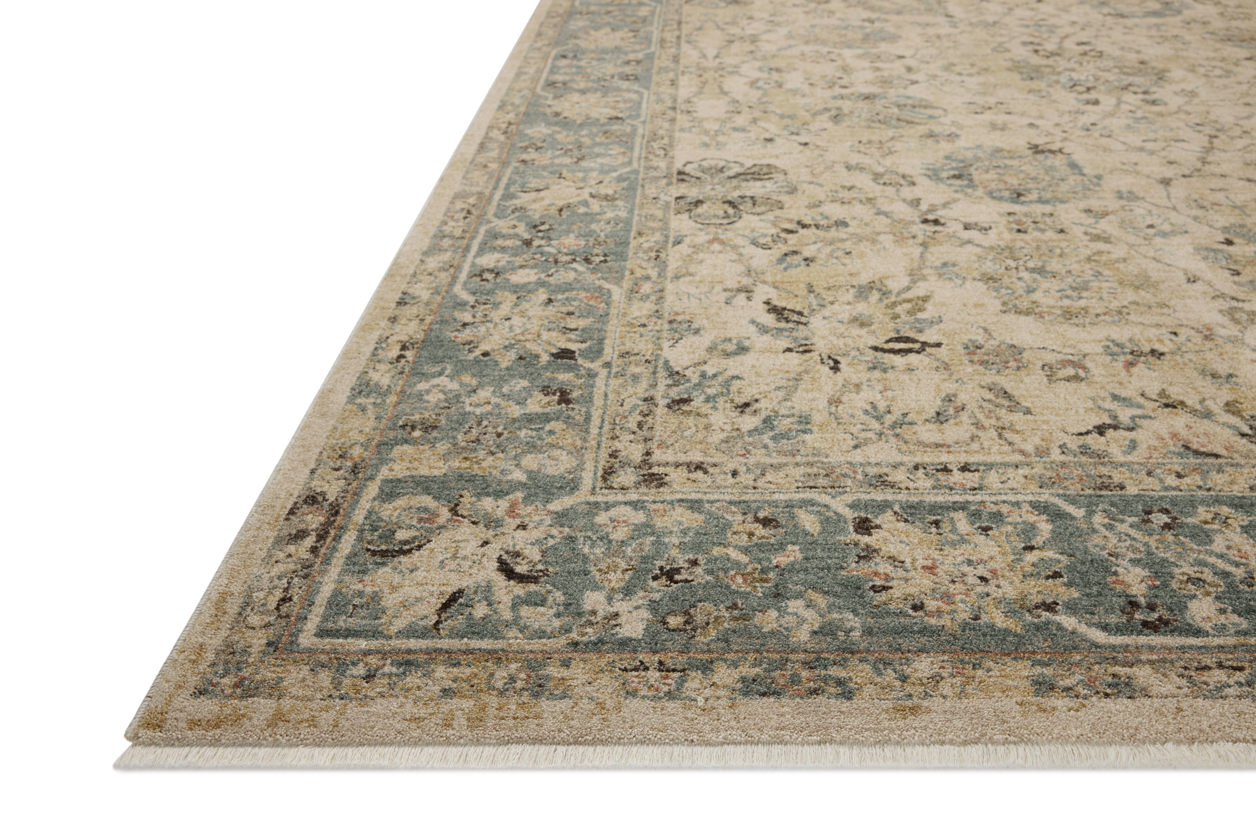 Loloi Briar Ant. Ivory / Blue Square Rug RUGS - synthetic Loloi