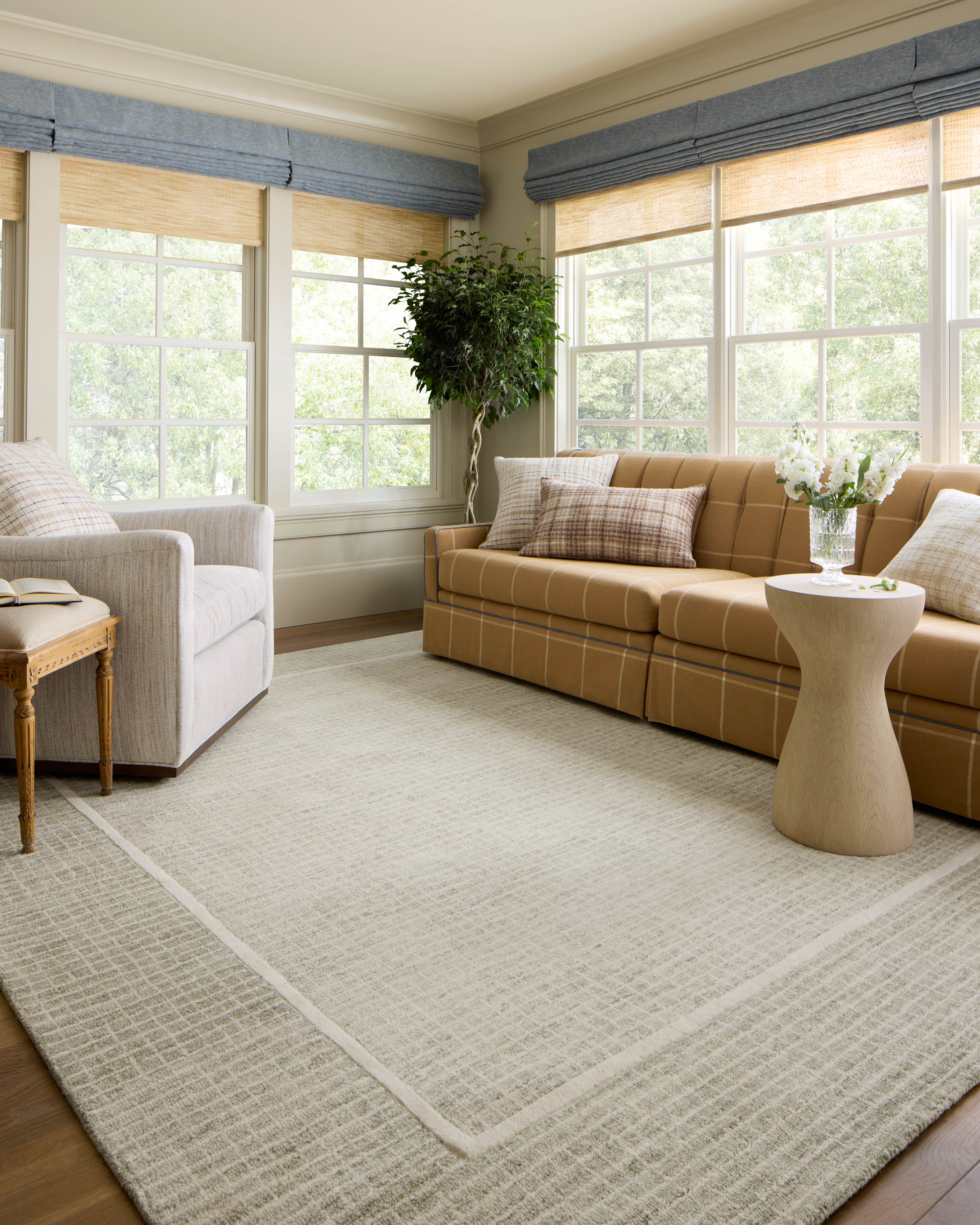 Chris Loves Julia x Loloi Briggs Sage / Ivory Rug 0-RUGS-wool Loloi