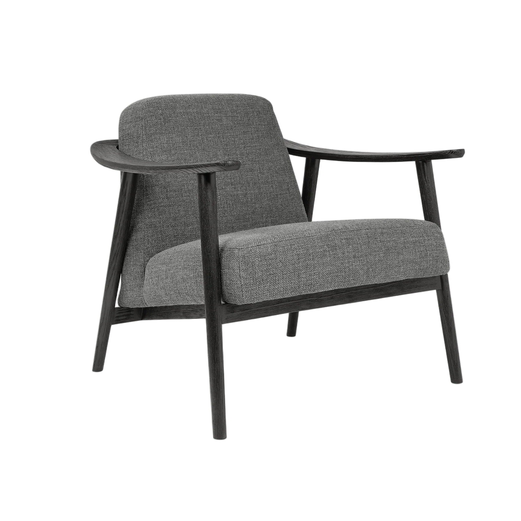 Gus* Modern Baltic Fabric Chair FURNITURE - lounge chair Gus Andorra Pewter Black Ash