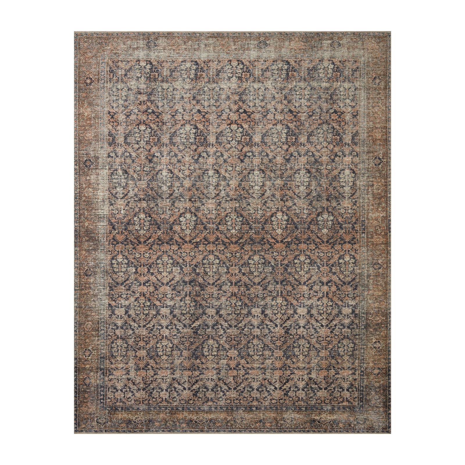 OVERSTOCK - Loloi Billie Ink / Salmon Rug - 8’6” x 11’6” IN STORE - Sale Rugs Loloi