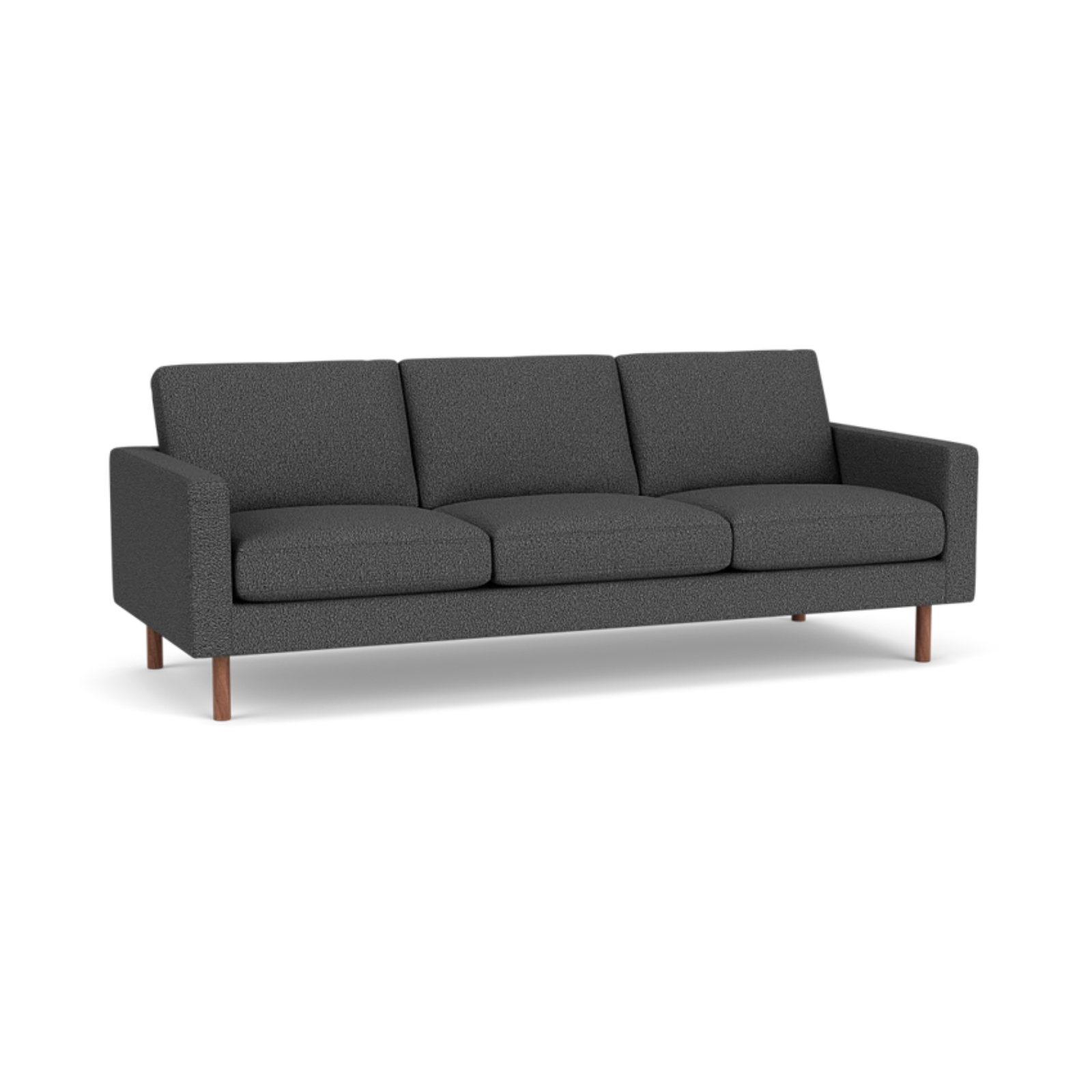 EQ3 Custom Fabric Joan 87" Sofa - Walnut Leg