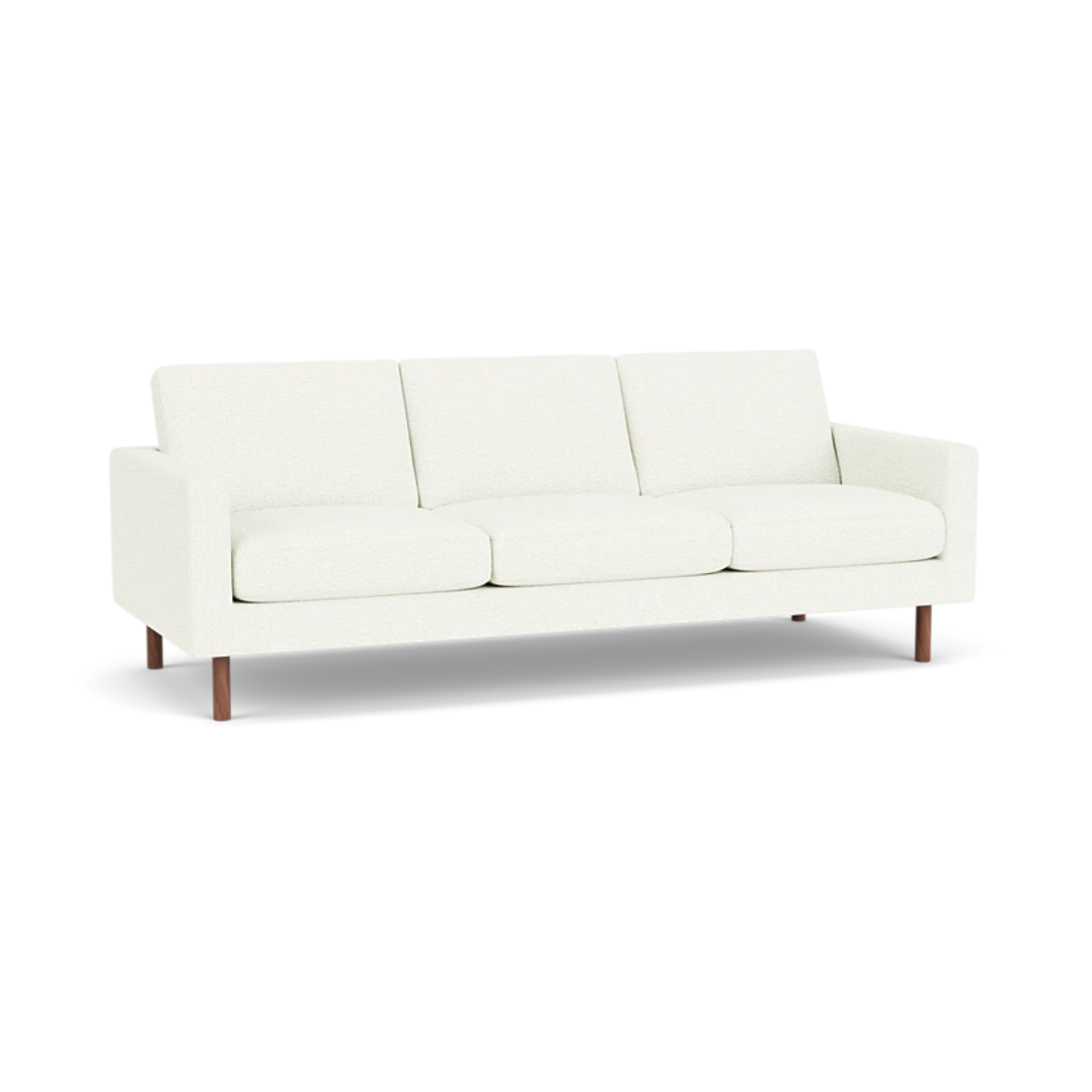 EQ3 Custom Fabric Joan 87" Sofa - Walnut Leg