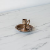 Antiqued Brass Candle Holder - Rug & Weave