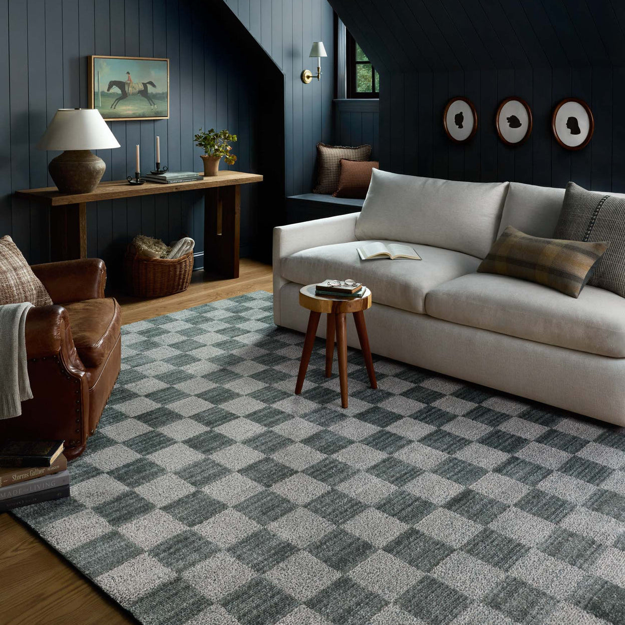 Chris Loves Julia x Loloi Calvin Blue / Ivory Rug RUGS - synthetic Loloi