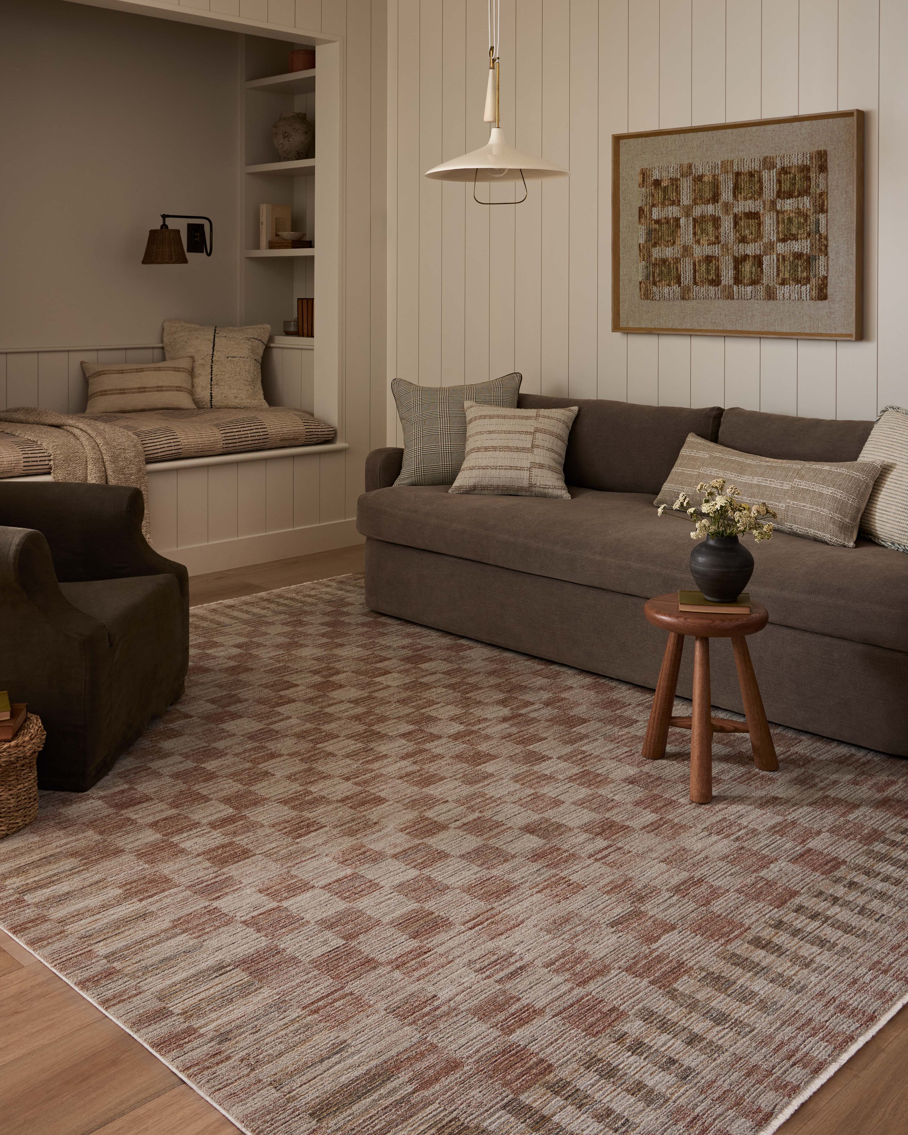 Amber Lewis x Loloi Cali Brick / Natural Rug RUGS - synthetic Loloi