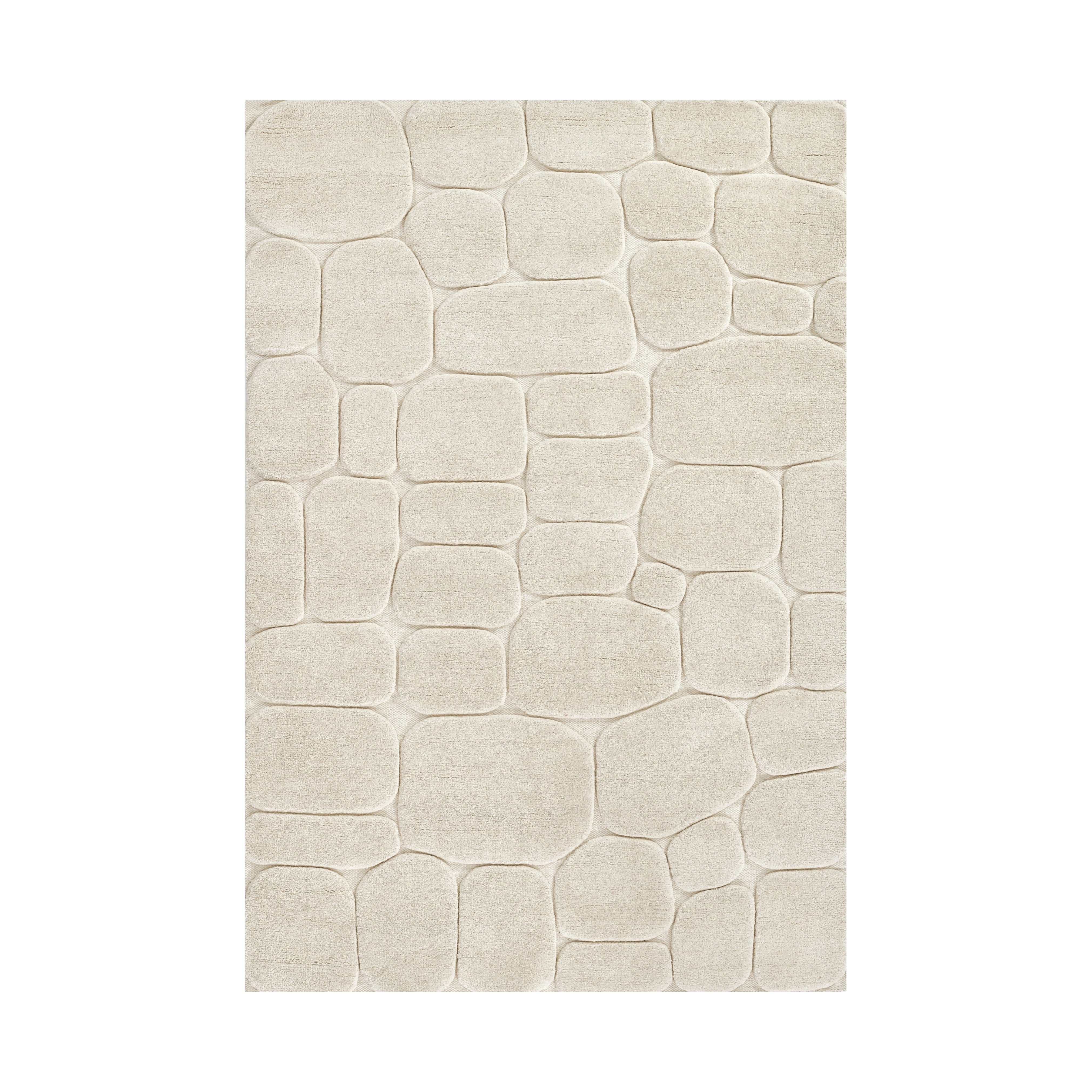 Cayden Pebble Hand Tufted Rug RUGS - wool Momeni Ivory 2'6" x 8' Runner