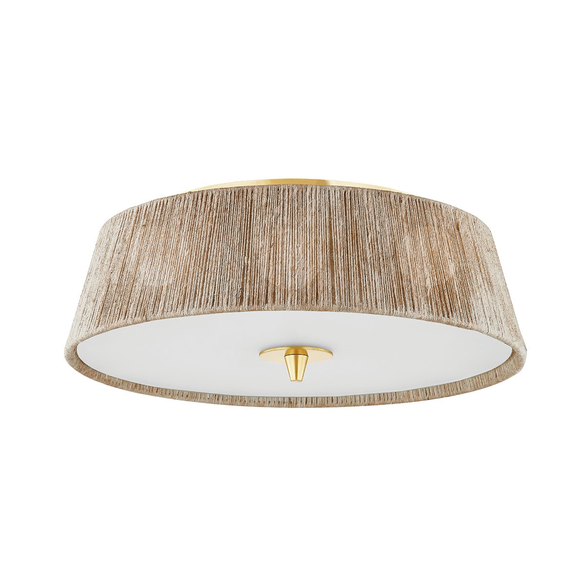 George Semi Flush, Aged Brass