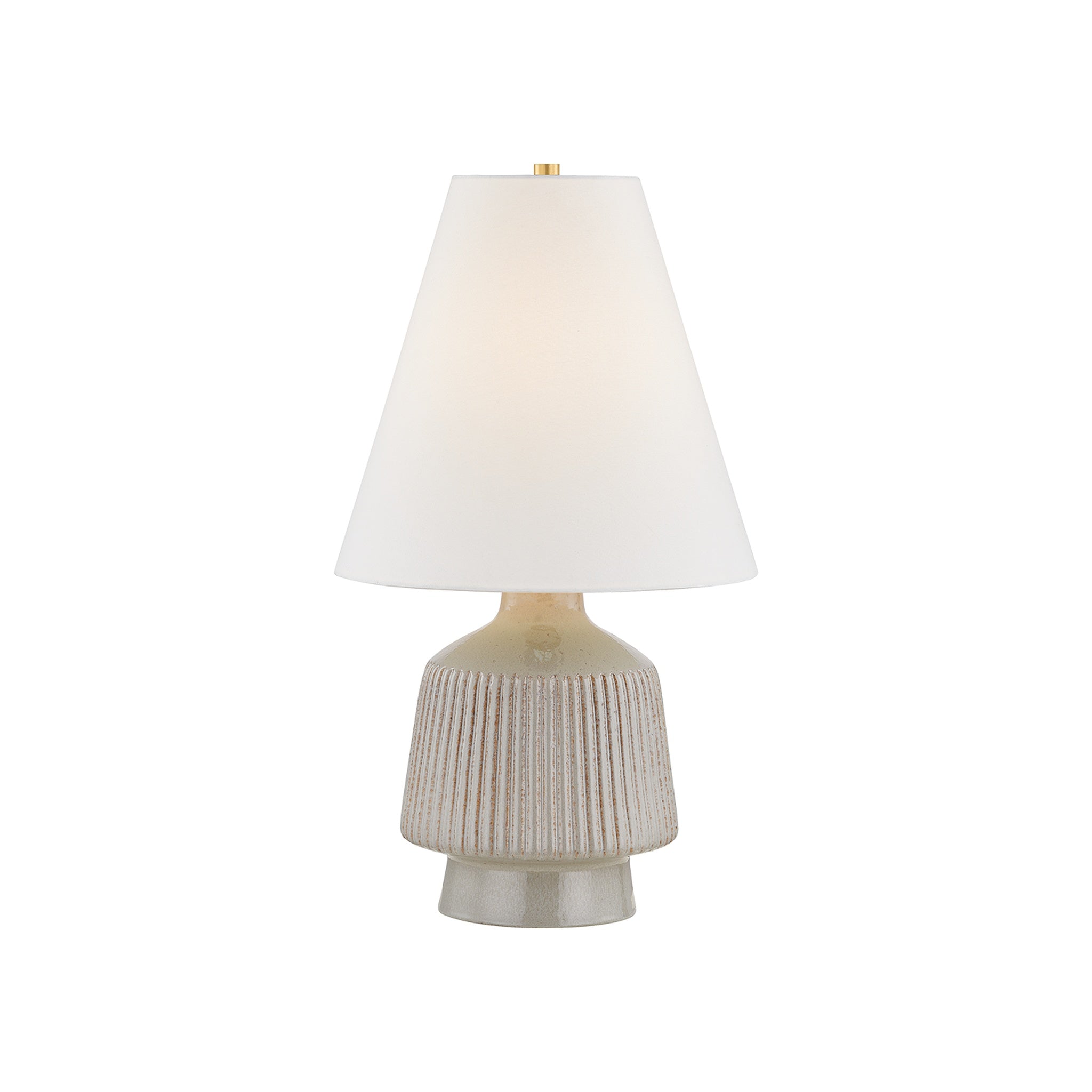 King Table Lamp, Aged Brass / Ceramic Cocoon