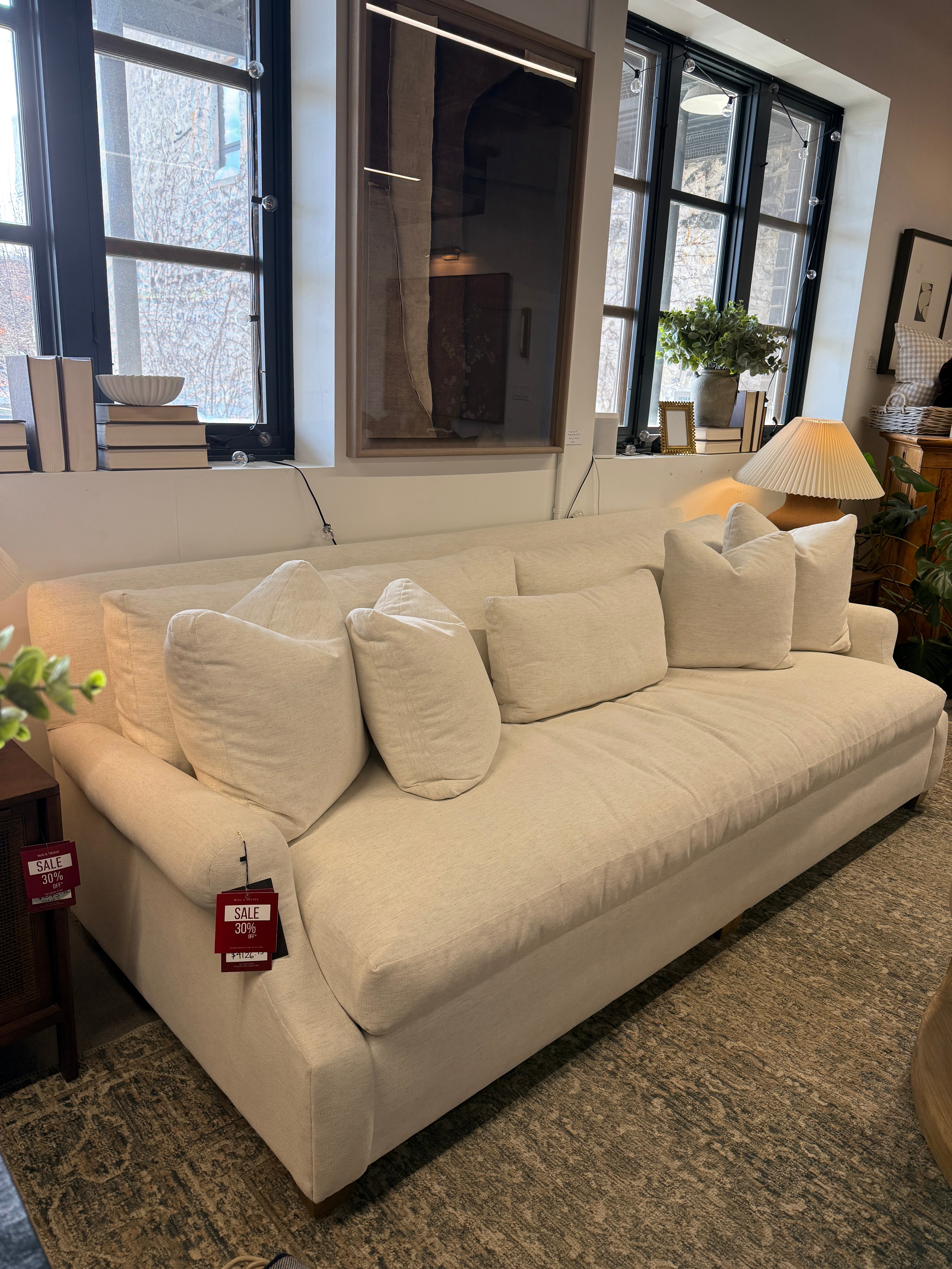 FLOOR MODEL - Bristol 98" Express Bench Cushion Sofa FURNITURE - floor model Rowe Furniture