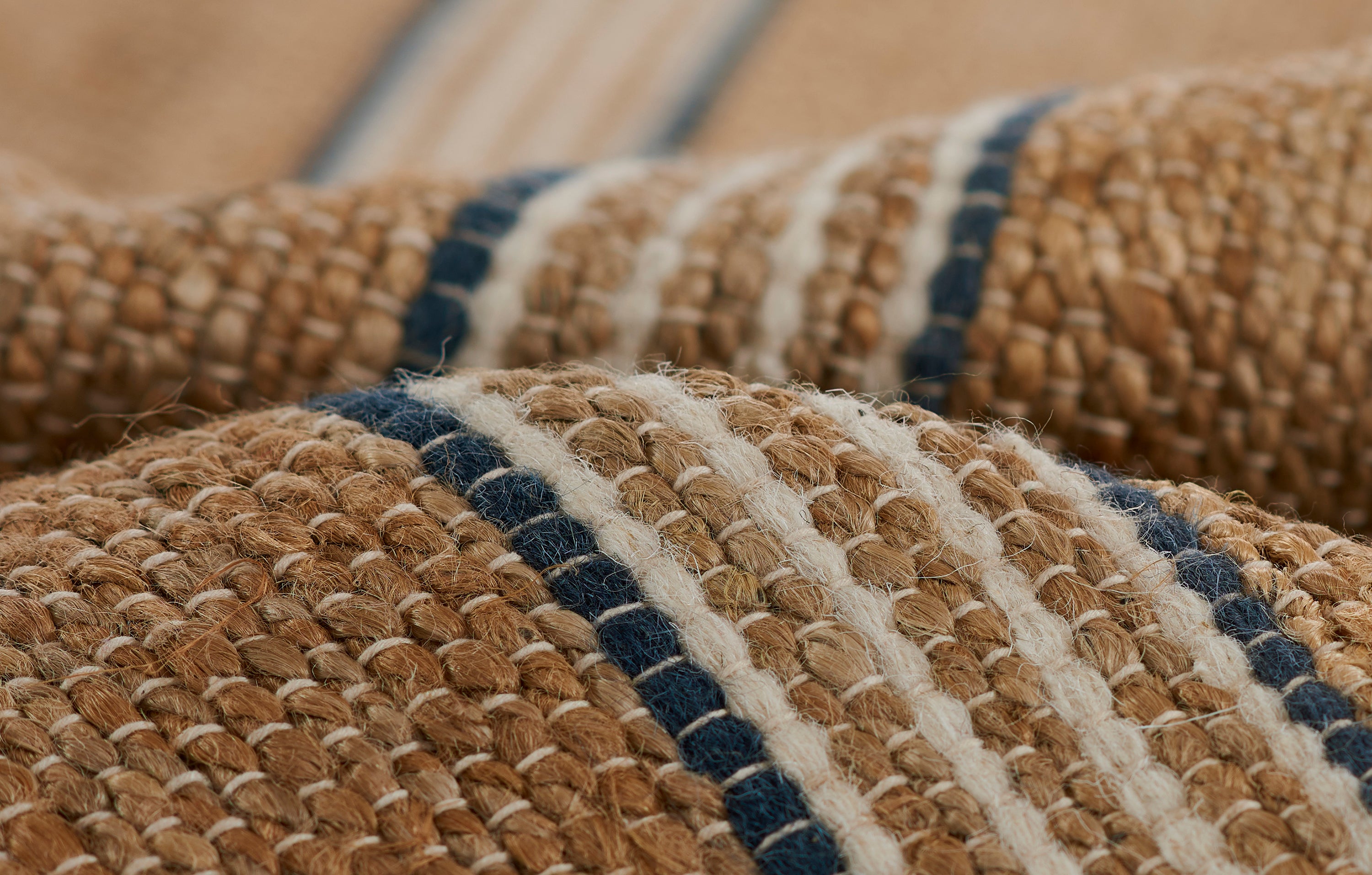 Chestnut Stripe Hand Woven Area Rug RUGS - jute Momeni