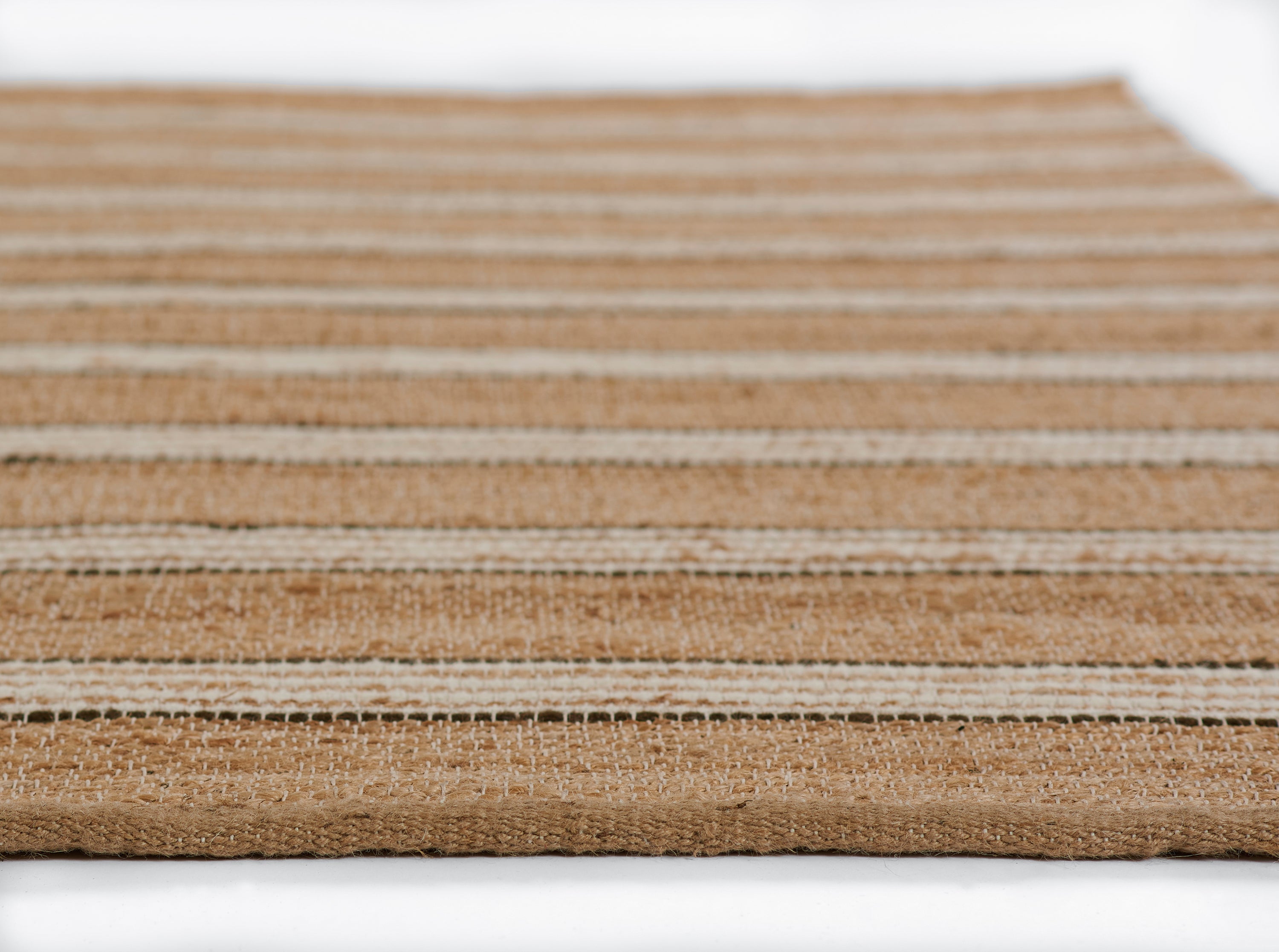 Chestnut Stripe Hand Woven Area Rug RUGS - jute Momeni