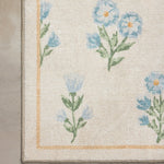 Chris Loves Julia x Loloi Clove Ivory / Lt. Blue Bath Mat - Rug & Weave
