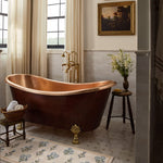 Chris Loves Julia x Loloi Clove Ivory / Lt. Blue Bath Mat - Rug & Weave