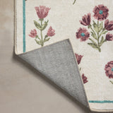 Chris Loves Julia x Loloi Clove Ivory / Plum Bath Mat - Rug & Weave