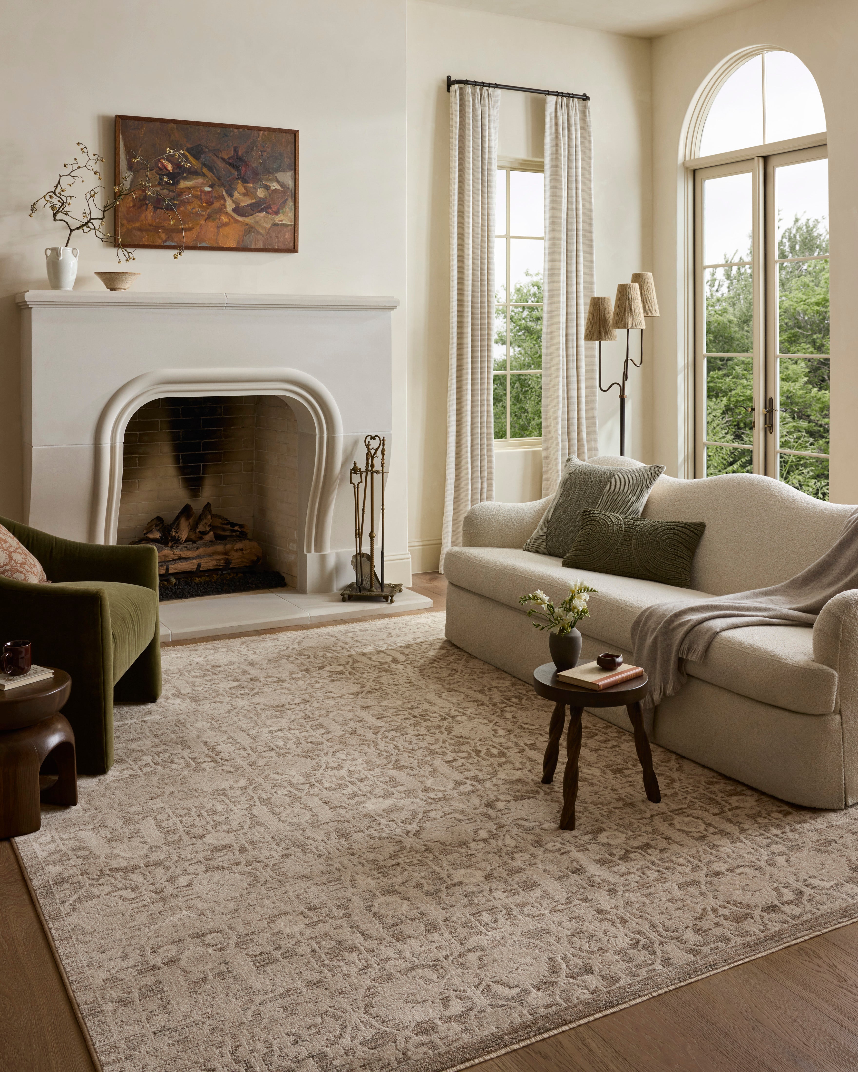 Loloi Clarisse Fog / Bone Rug RUGS - synthetic Loloi 18" x 18" sample