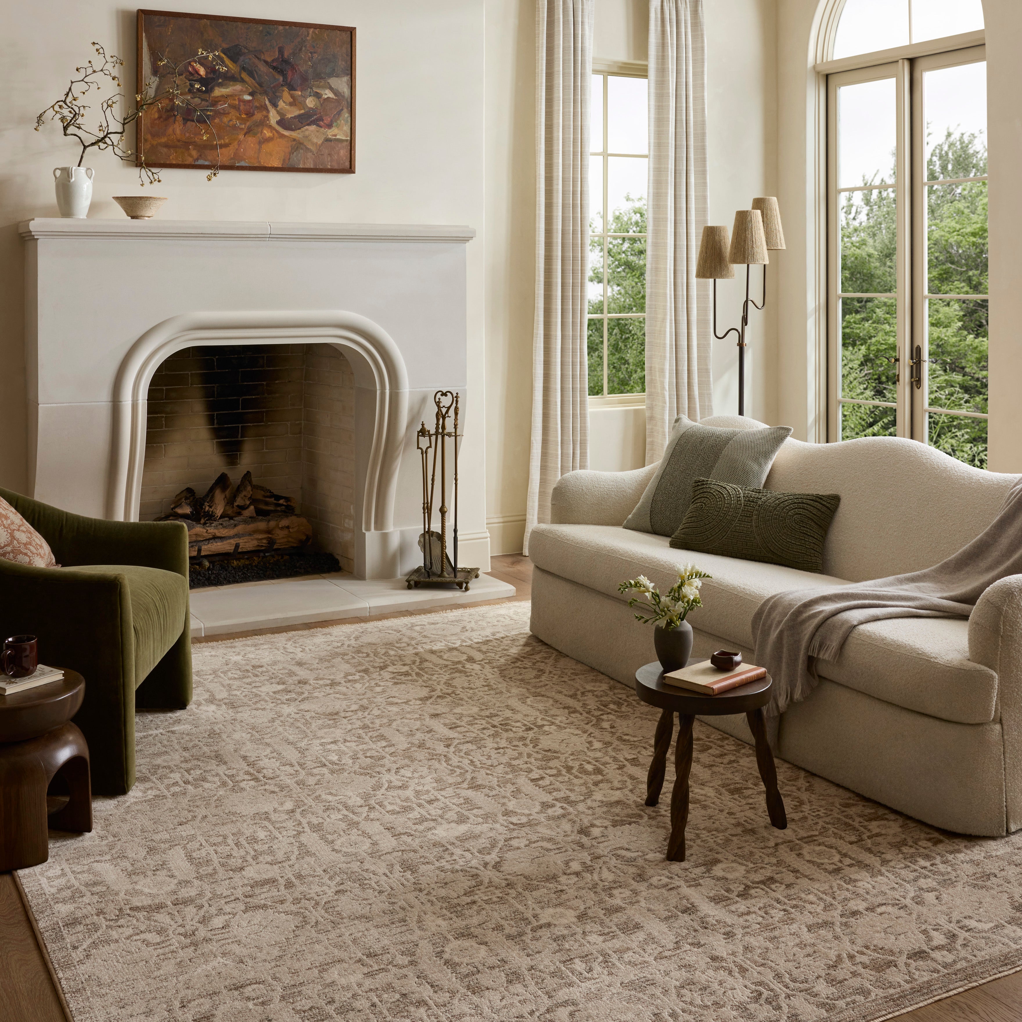Loloi Clarisse Fog / Bone Rug RUGS - synthetic Loloi