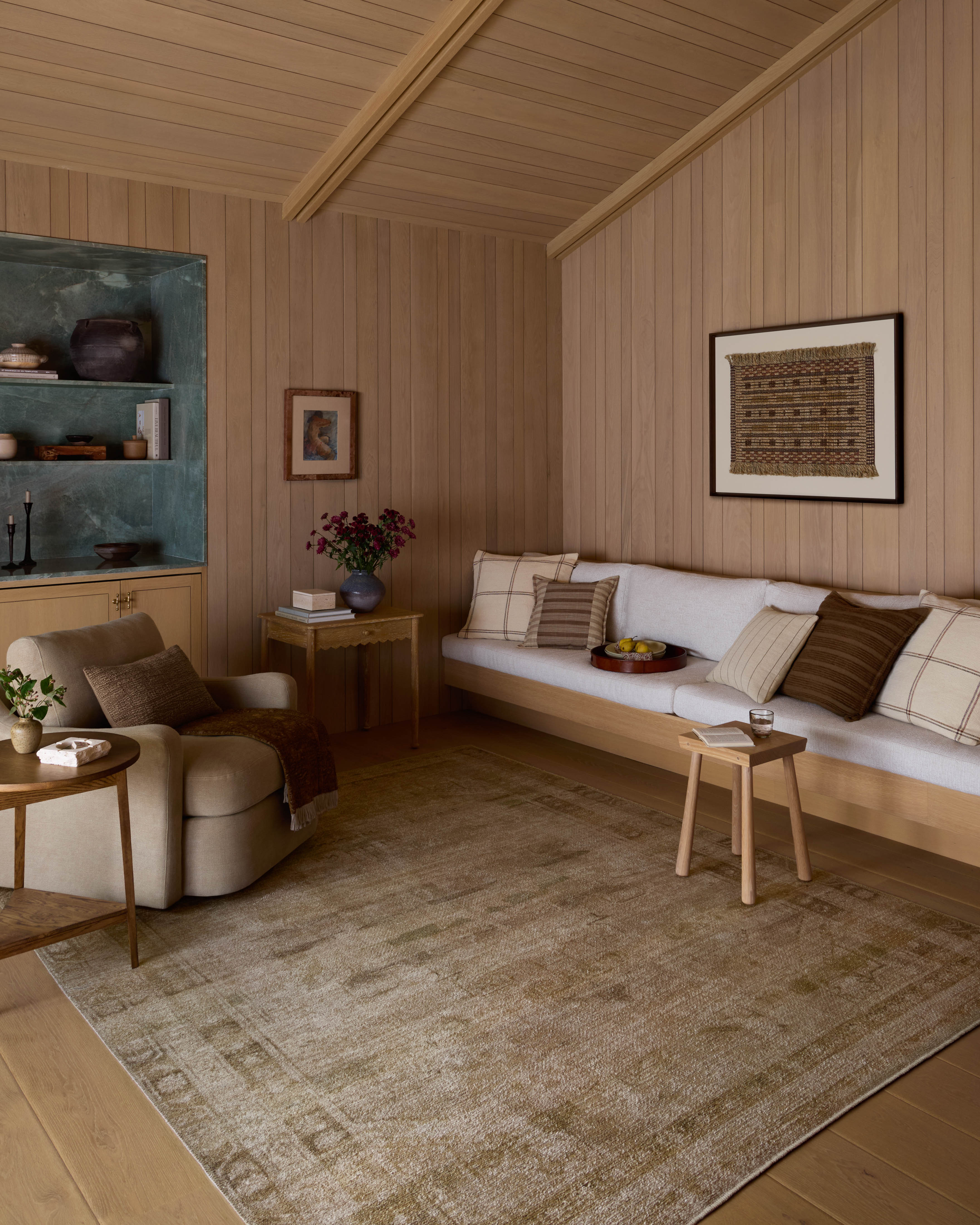 IN STORE - Amber Lewis x Loloi Cambria Natural / Jade Rug RUGS - jute Loloi