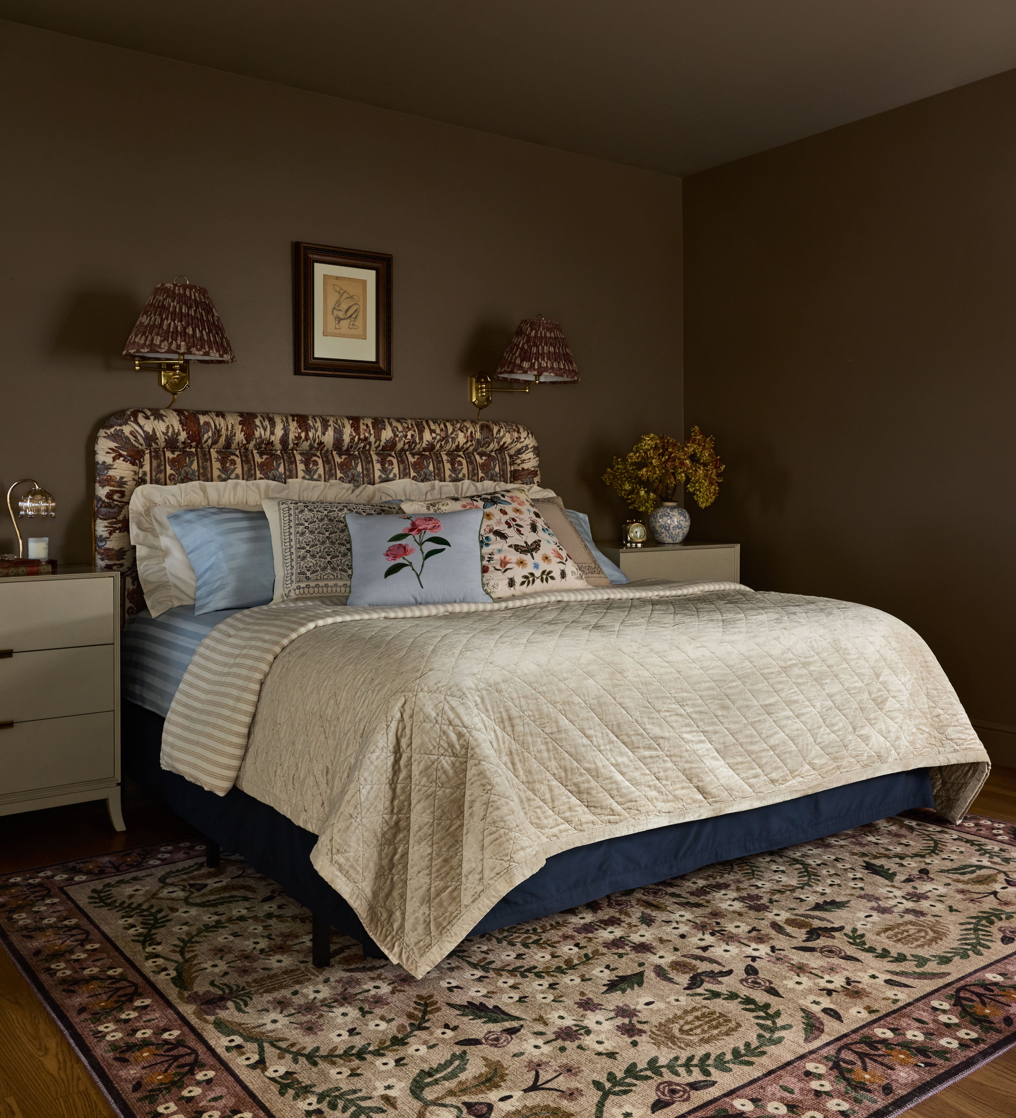 OVERSTOCK - Rifle Paper Co. x Loloi Canopy Aubergine Rug - 2'-3" x 5', Rifle Paper Co. x Canopy Aubergine Rug -patterned