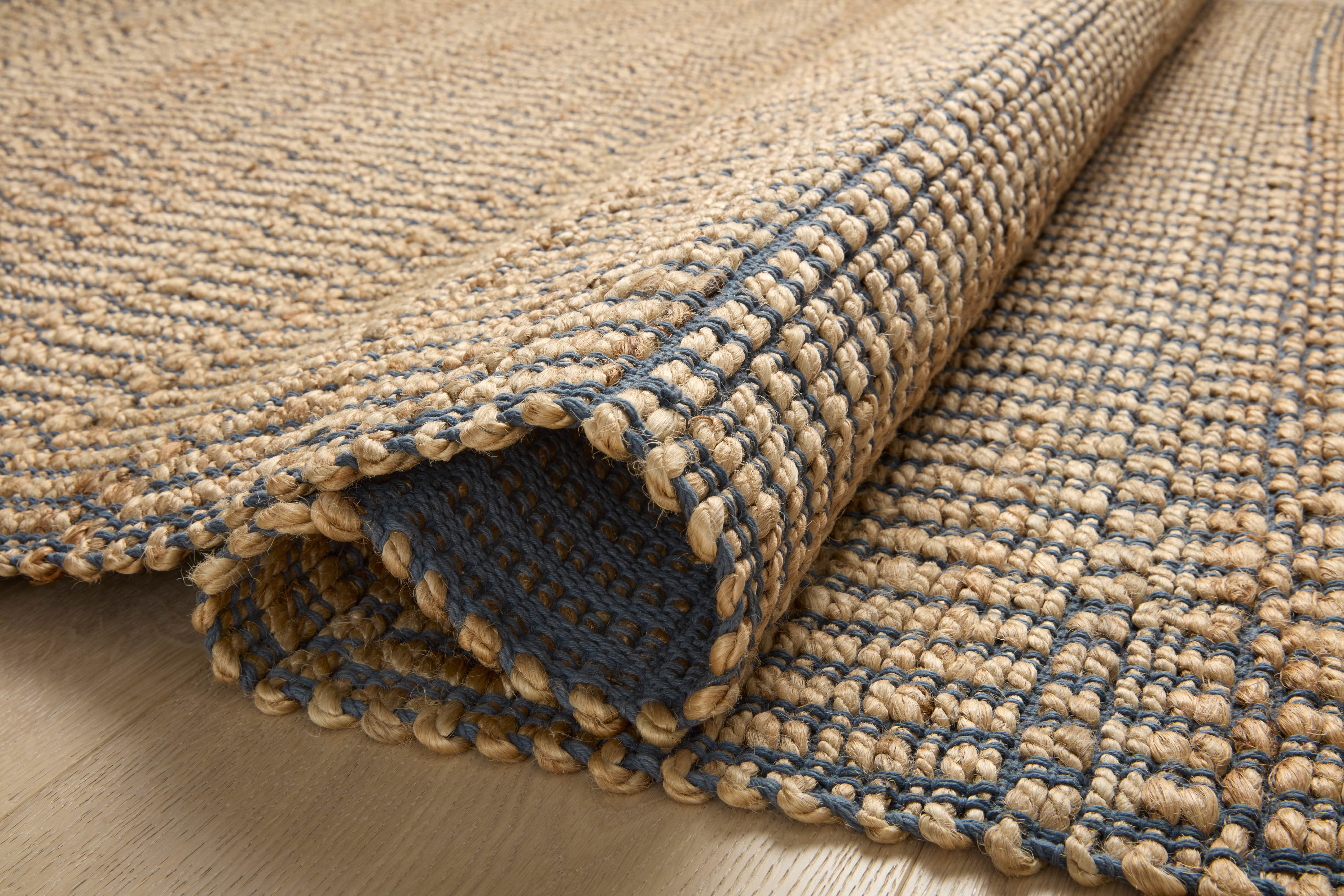 Angela Rose x Loloi Colton Natural/ Navy Rug 0-RUGS Loloi