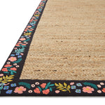 Rifle Paper Co. x Loloi Costa Natural / Black Rug 1-RUGS-patterned Loloi