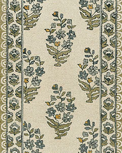 Cotswold Block Print Hand Tufted Rug RUGS - wool Momeni
