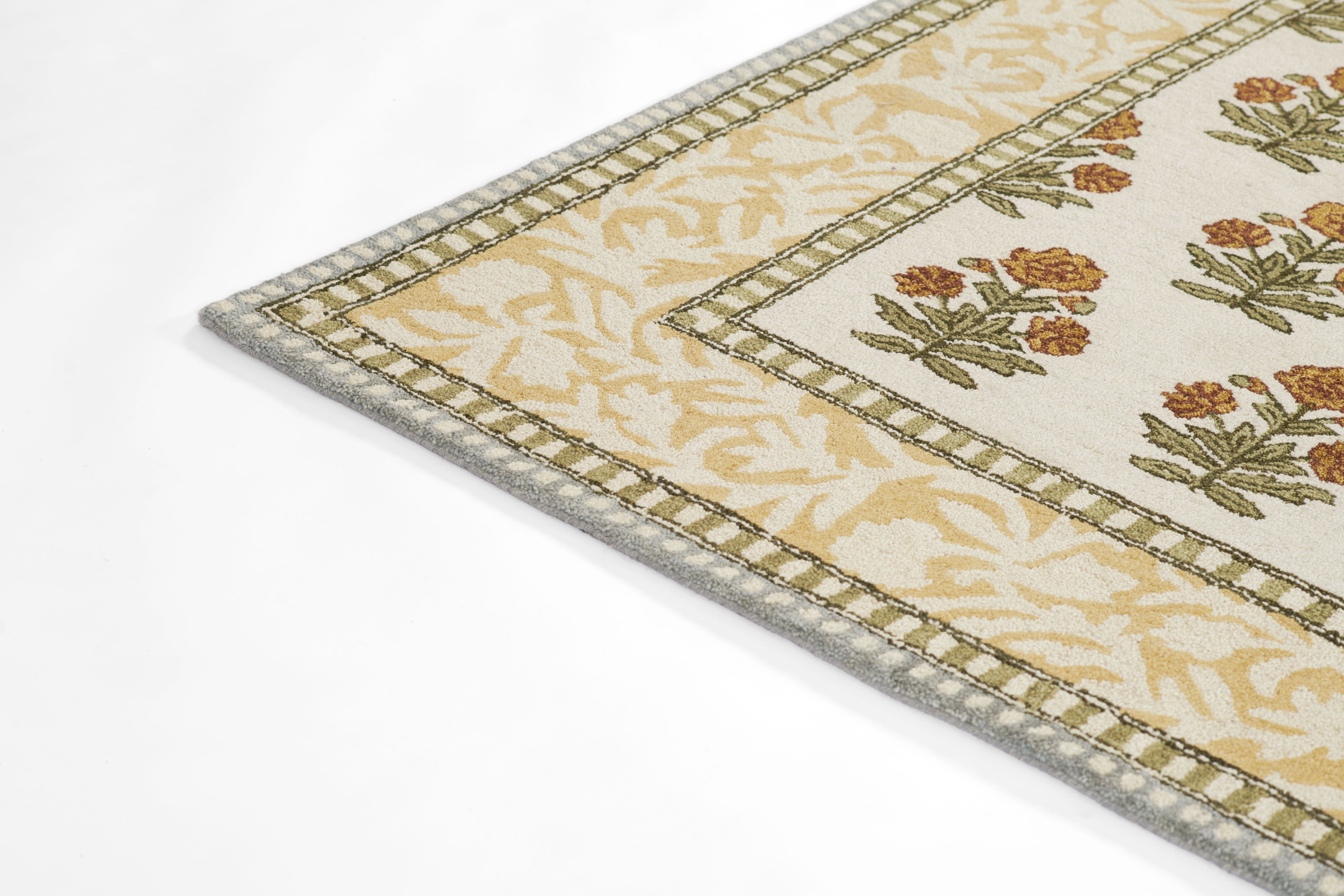 Cotswold Block Print Hand Tufted Rug RUGS - wool Momeni