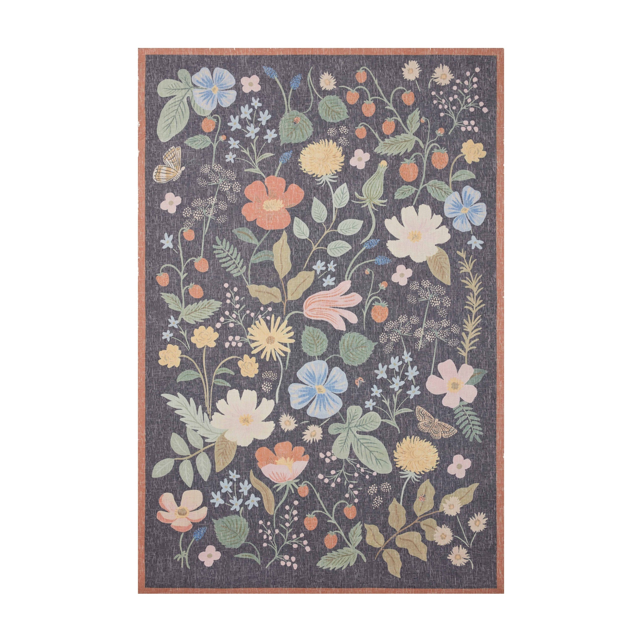 Rifle Paper Co. x Loloi Cotswolds Black Rug RUGS - synthetic Loloi 18" x 18"