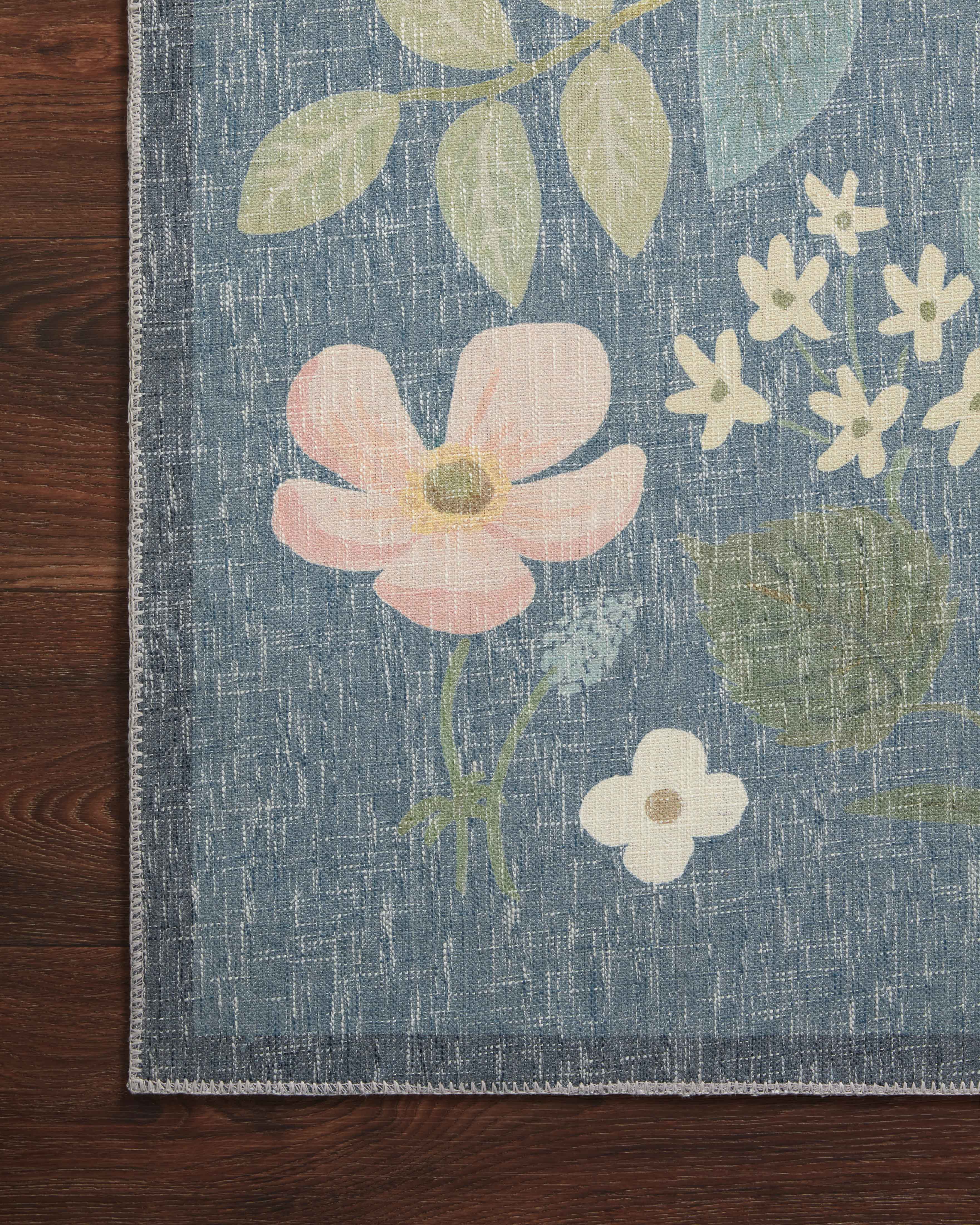 Rifle Paper Co. x Loloi Cotswolds Teal Rug RUGS - synthetic Loloi