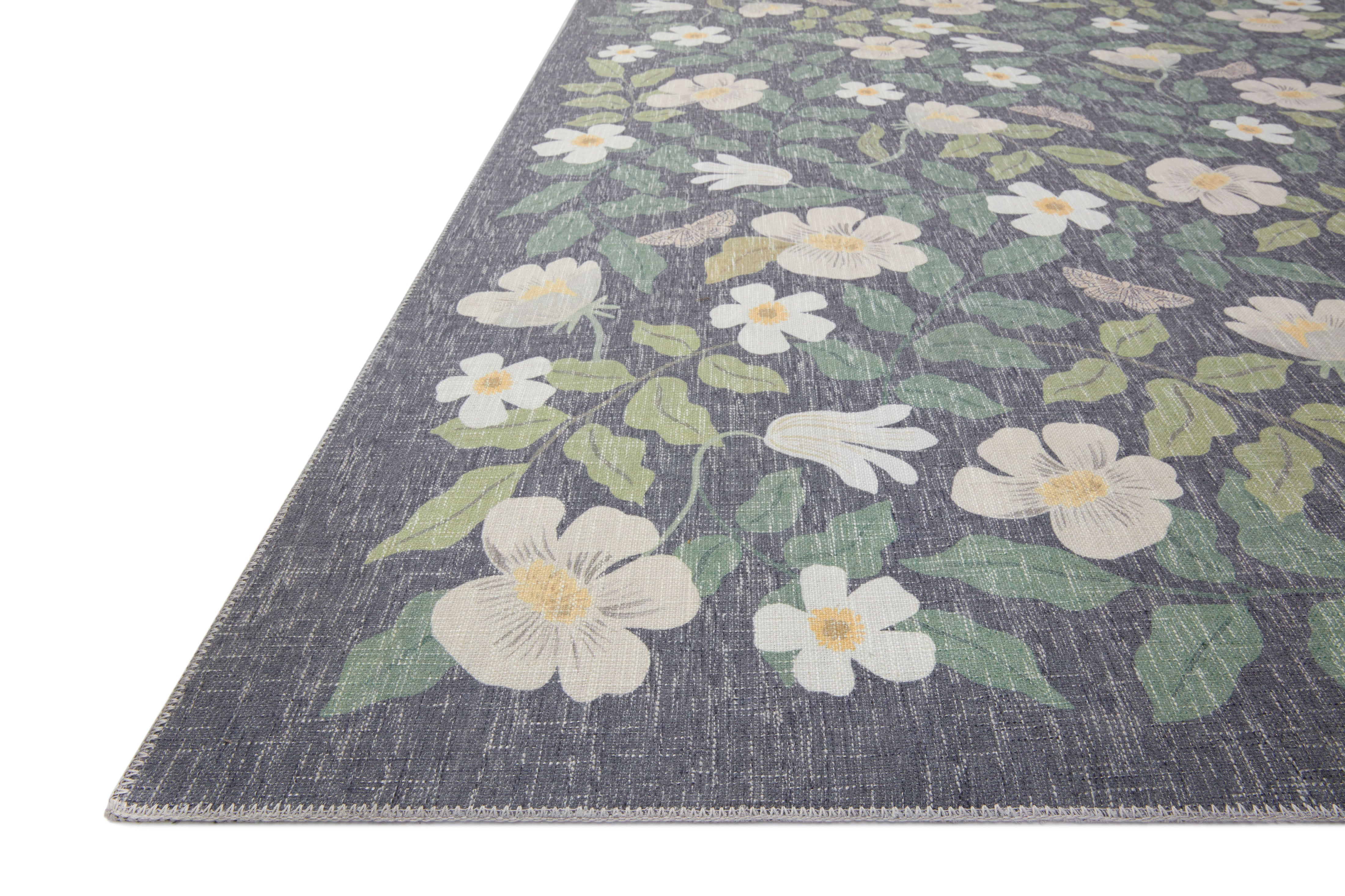Rifle Paper Co. X Loloi/ Cotswolds Primrose Charcoal Rug 3 - RUGS - patterned Loloi