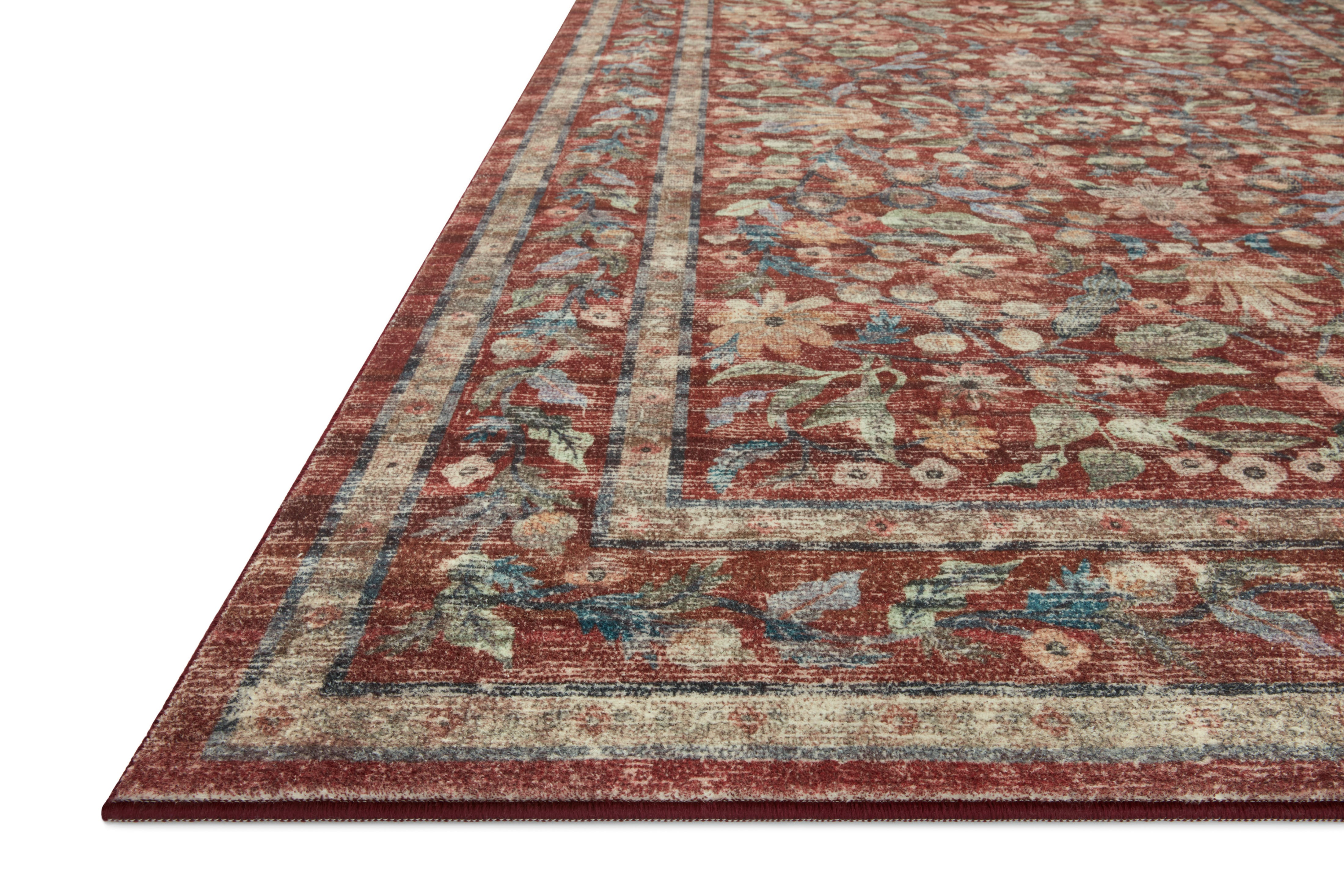 Rifle Paper Co. x Loloi Courtyard Crimson Rug RUGS - synthetic Loloi