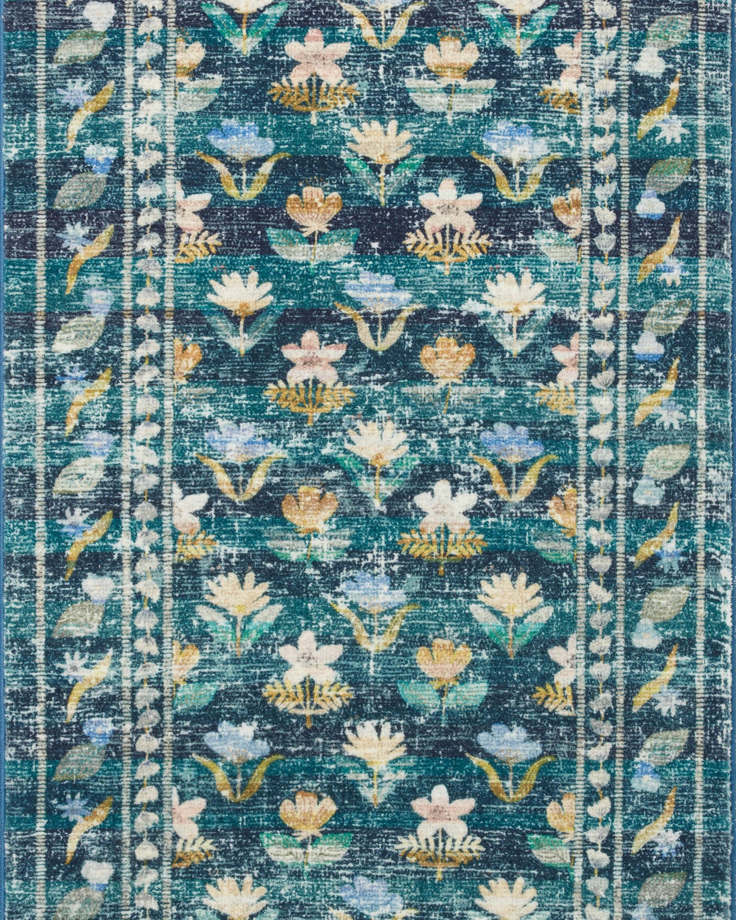 Rifle Paper Co. x Loloi Courtyard Hadley Emerald Rug 3-patterned rugs Loloi