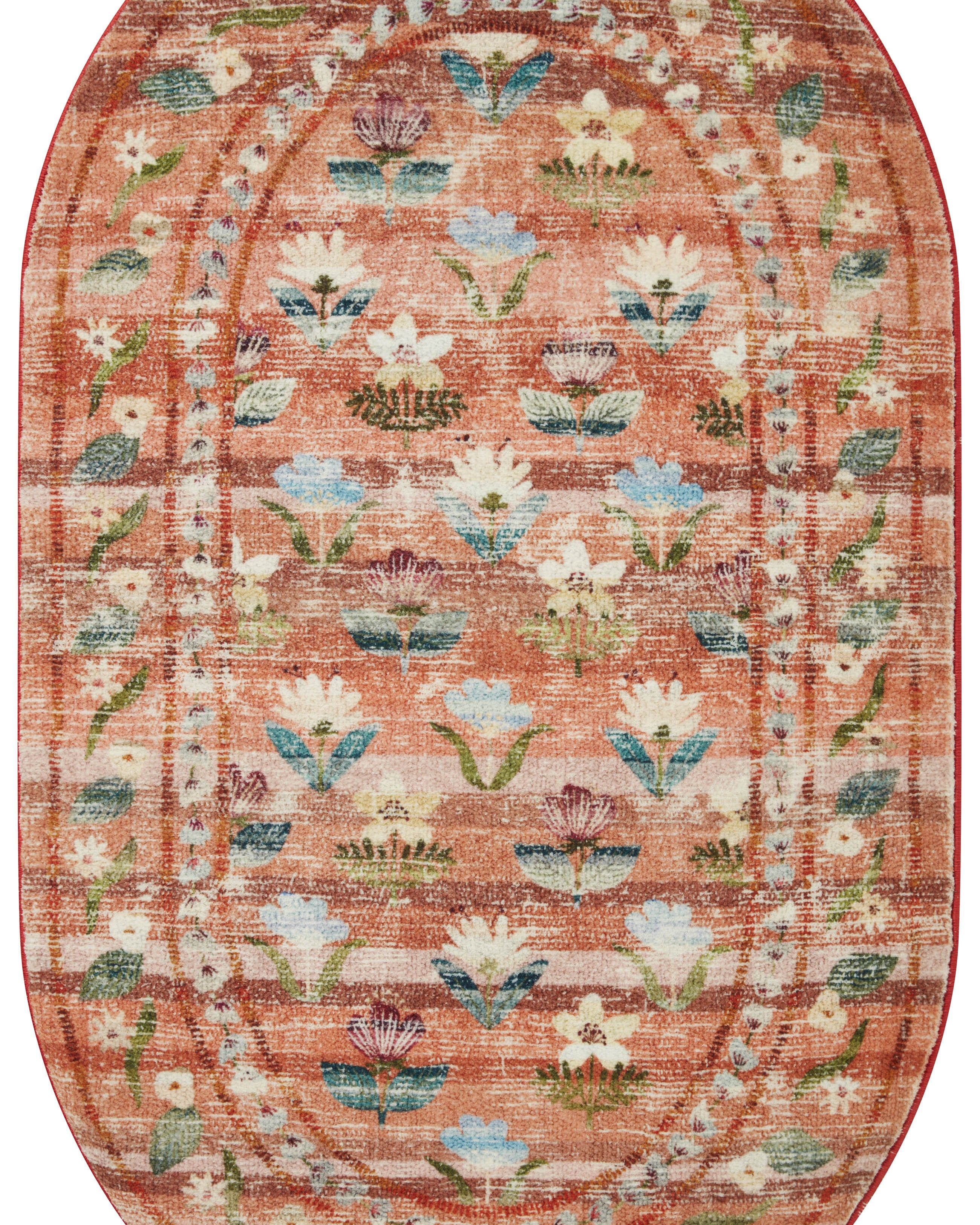 Rifle Paper Co. x Loloi Courtyard Hadley Terracotta Rug 3-patterned rugs Loloi
