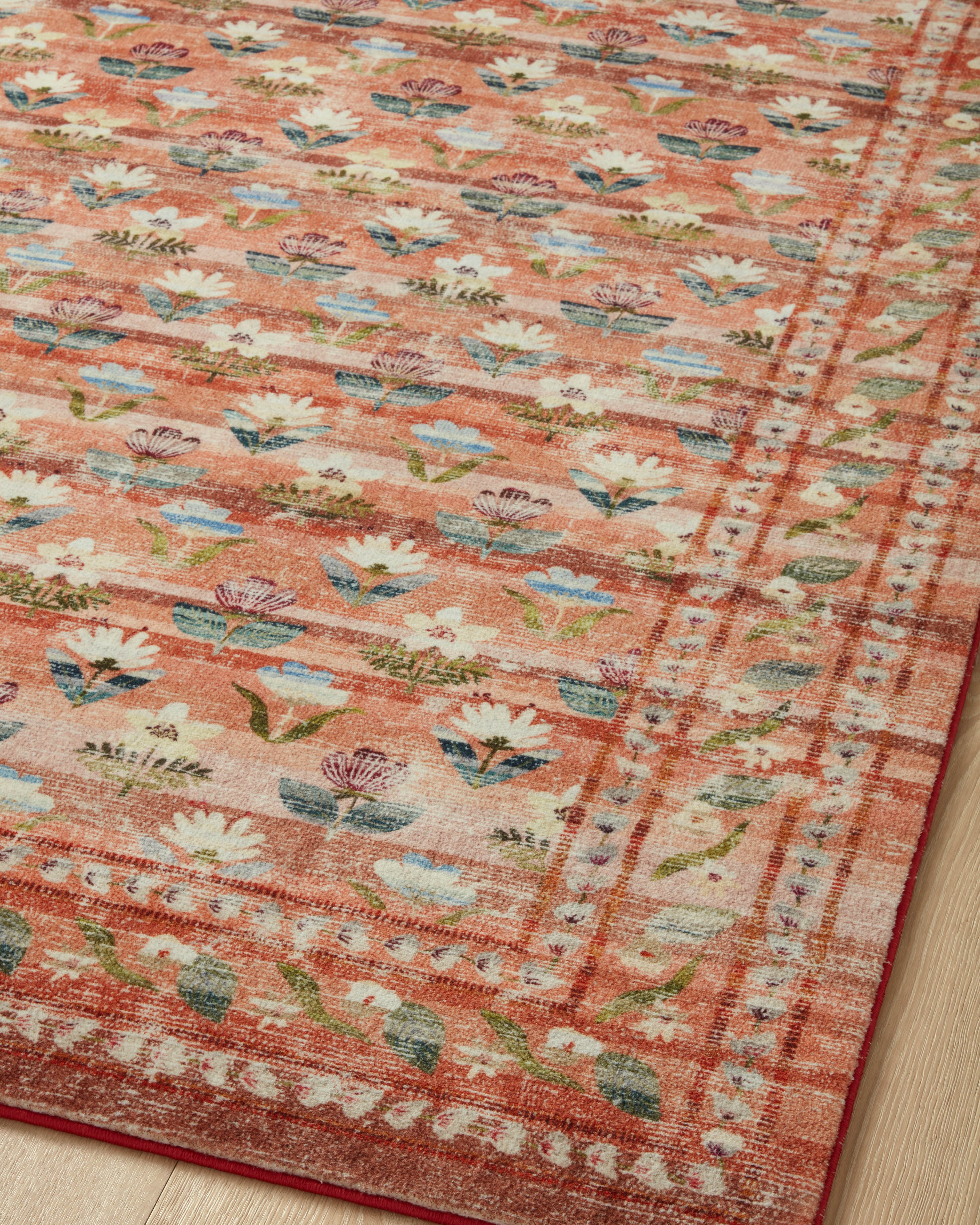 Rifle Paper Co. x Loloi Courtyard Hadley Terracotta Rug 3-patterned rugs Loloi